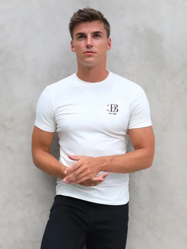 Initial Slim T-Shirt - Off White sold by Blakely