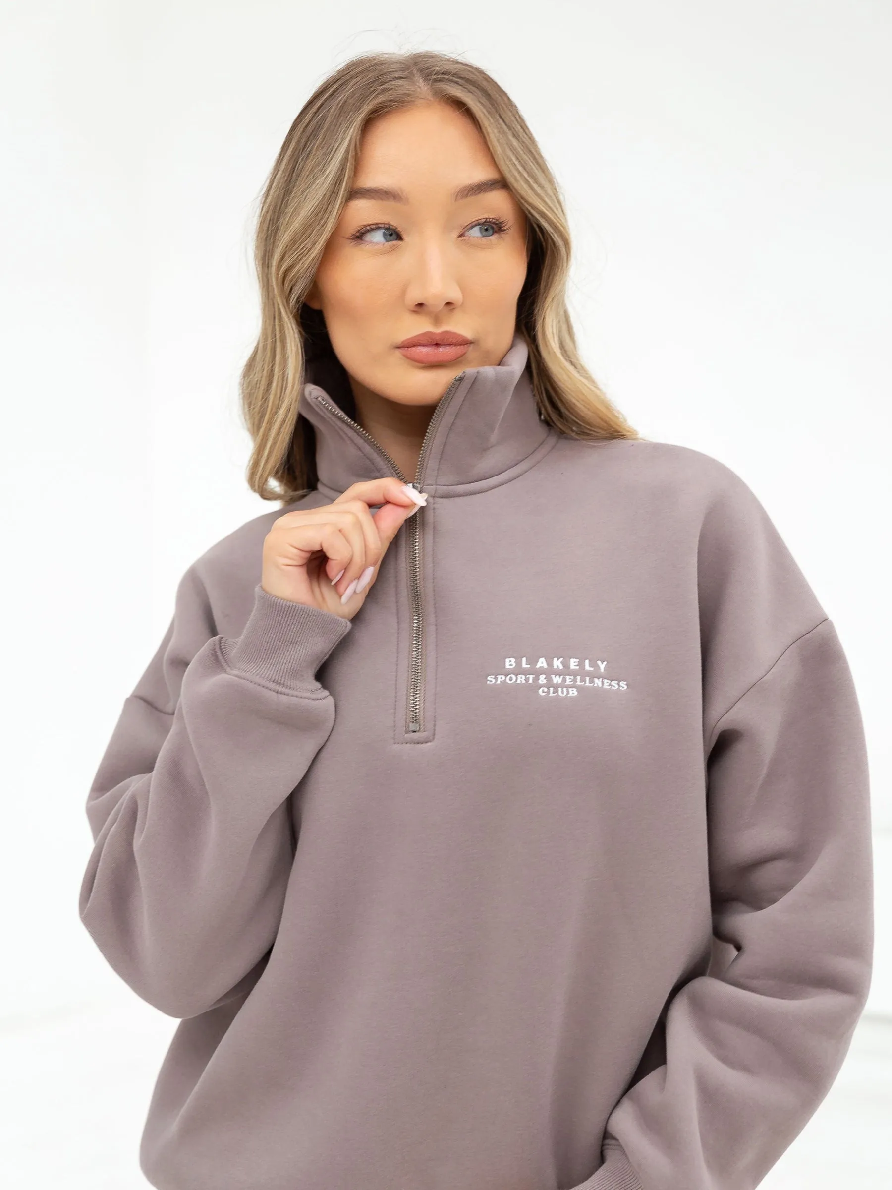 Ultimate 1/4 Zip Jumper - Pink Taupe sold by Blakely product image thumbnail 3