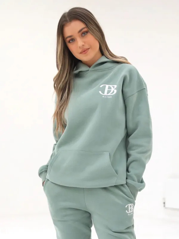 Initial Womens Relaxed Hoodie - Sage Green sold by Blakely
