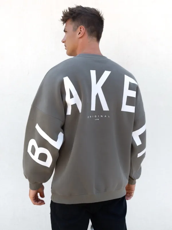 Idris Oversized Jumper - Safari Green sold by Blakely