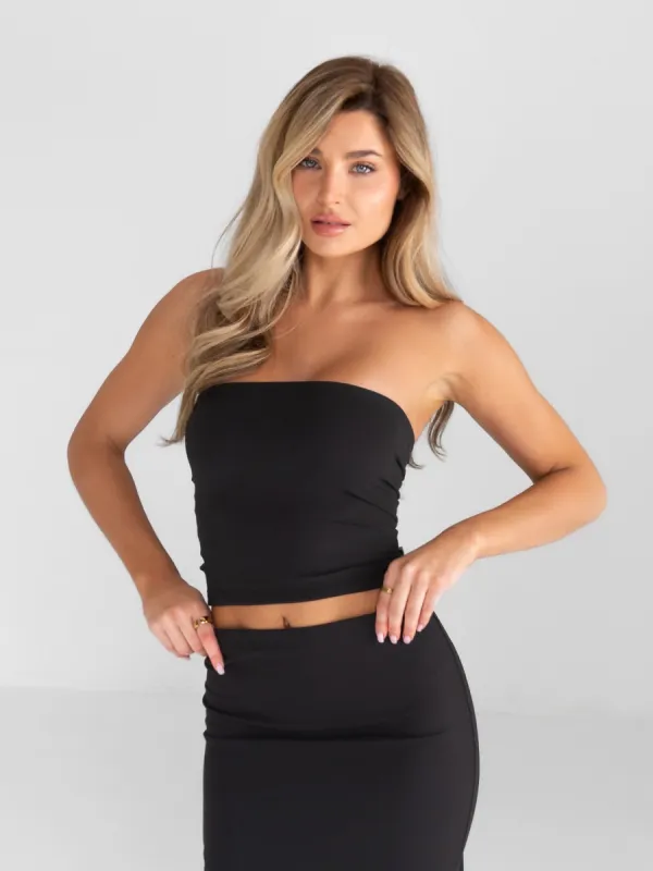 Alessia Bandeau Top - Black sold by Blakely