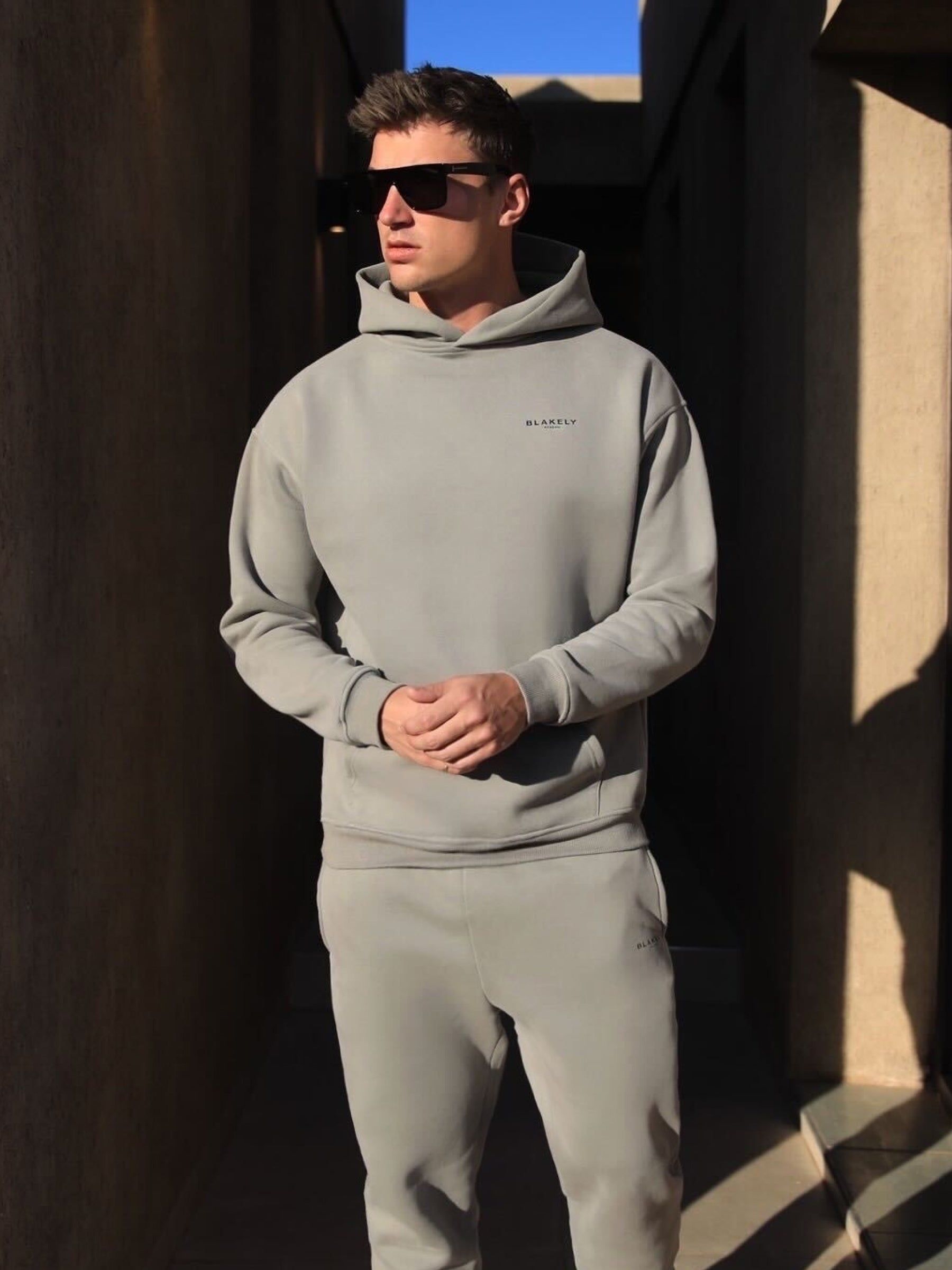 Reseau Relaxed Hoodie - Stone Grey sold by Blakely product image thumbnail 5