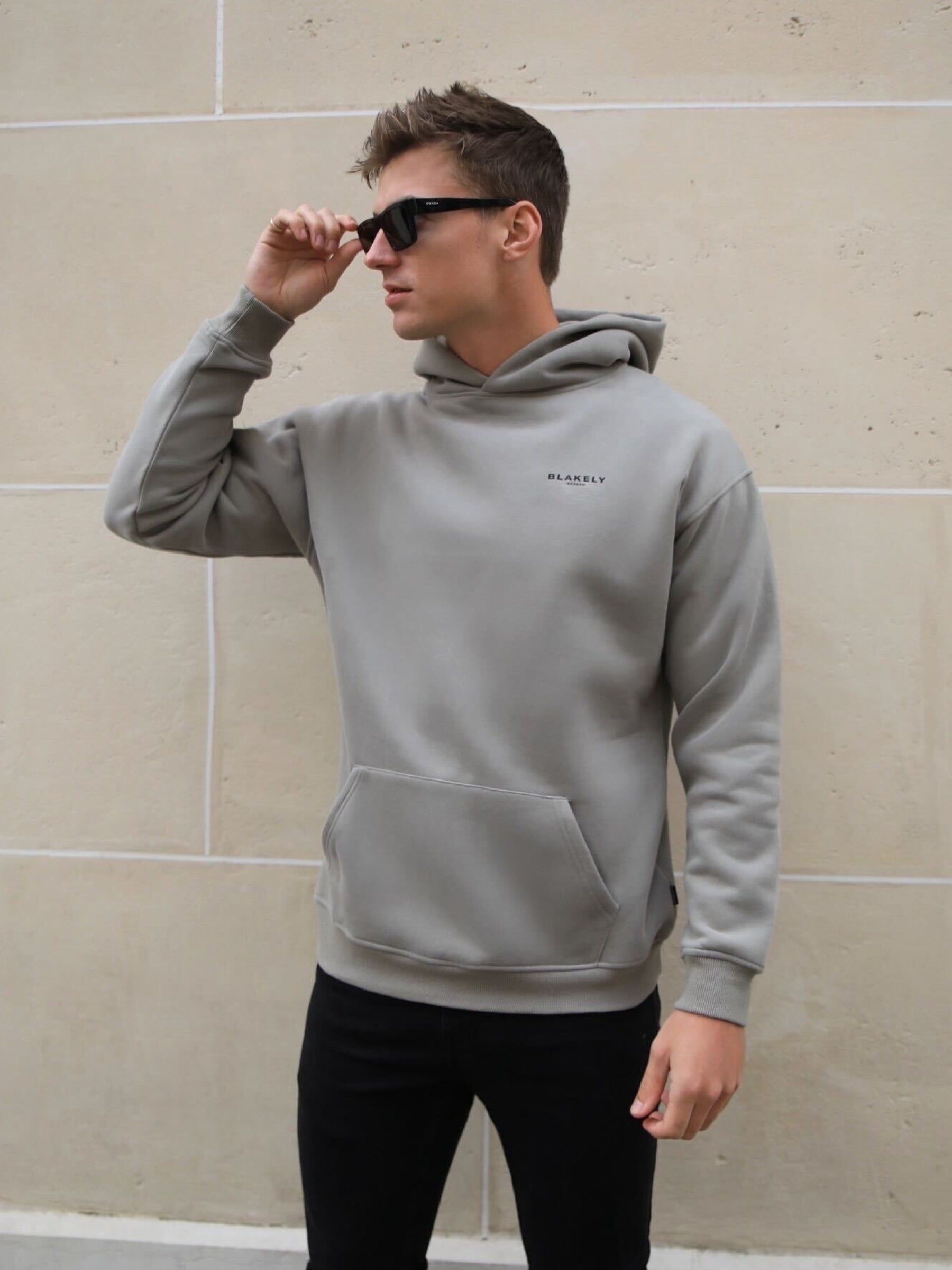 Reseau Relaxed Hoodie - Stone Grey sold by Blakely product image thumbnail 2