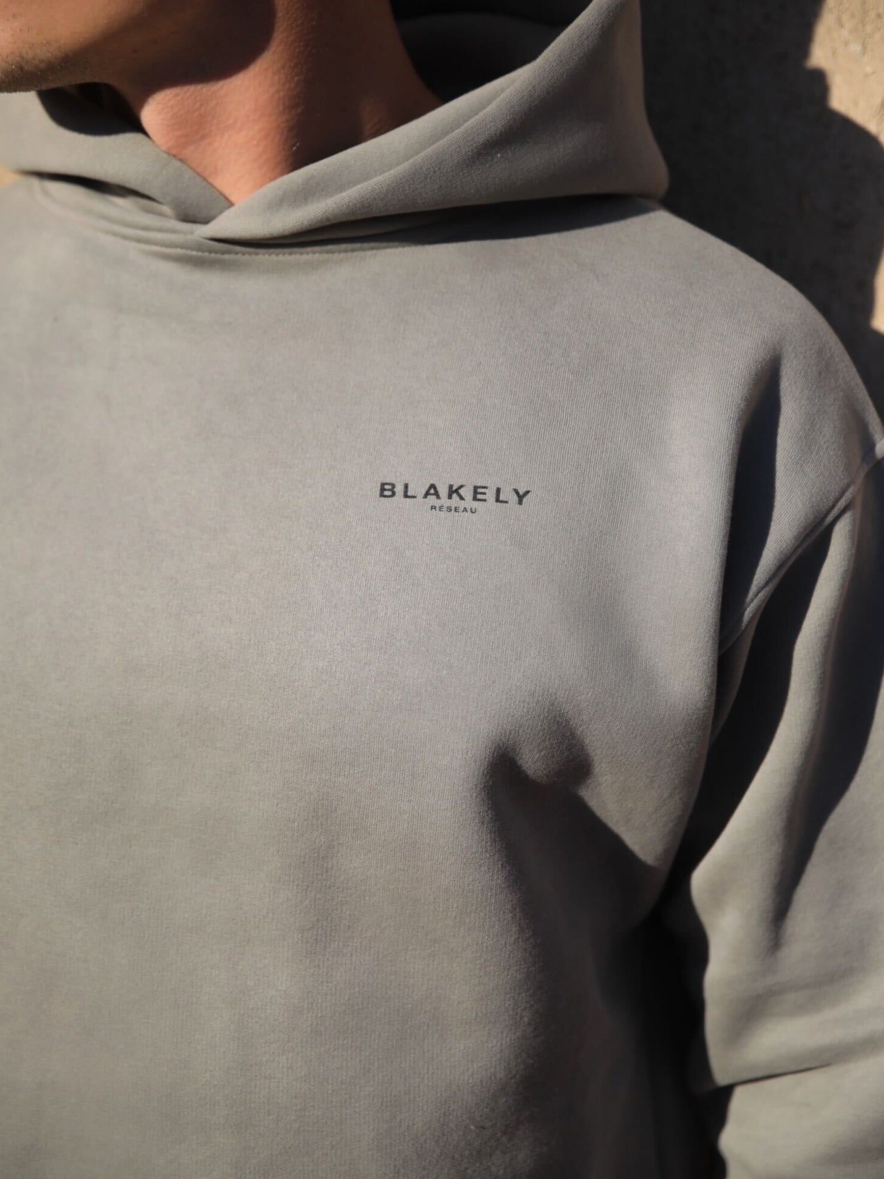 Reseau Relaxed Hoodie - Stone Grey sold by Blakely product image thumbnail 4
