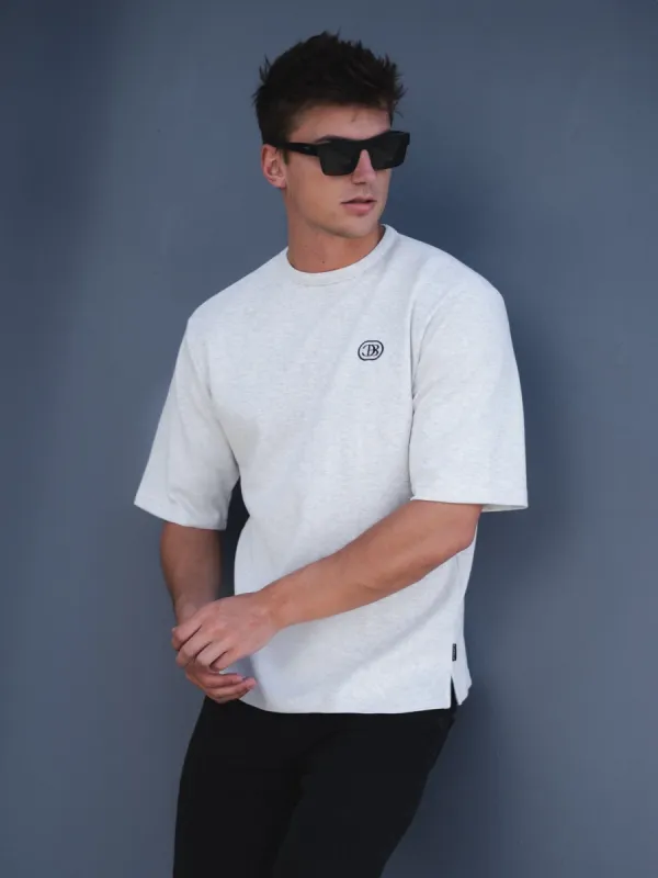 Icon Oversized T-Shirt - Marl White sold by Blakely