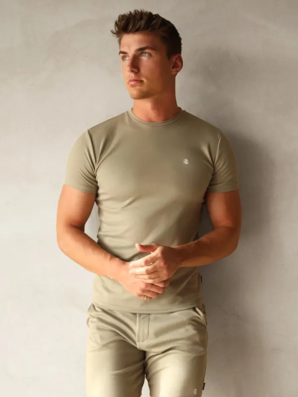Sorrento T-Shirt - Light Khaki sold by Blakely
