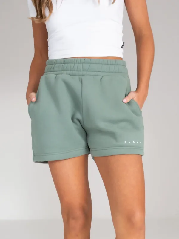 Isabel Jogger Shorts - Sage Green sold by Blakely