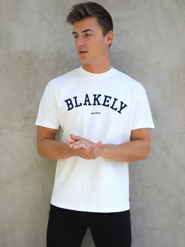Varsity Relaxed T-Shirt - White sold by Blakely