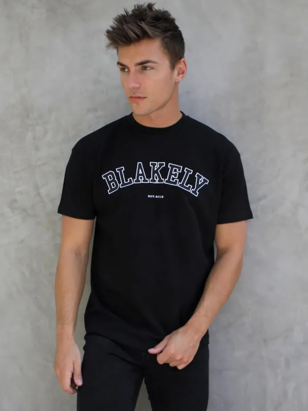 Varsity Relaxed T-Shirt - Black sold by Blakely