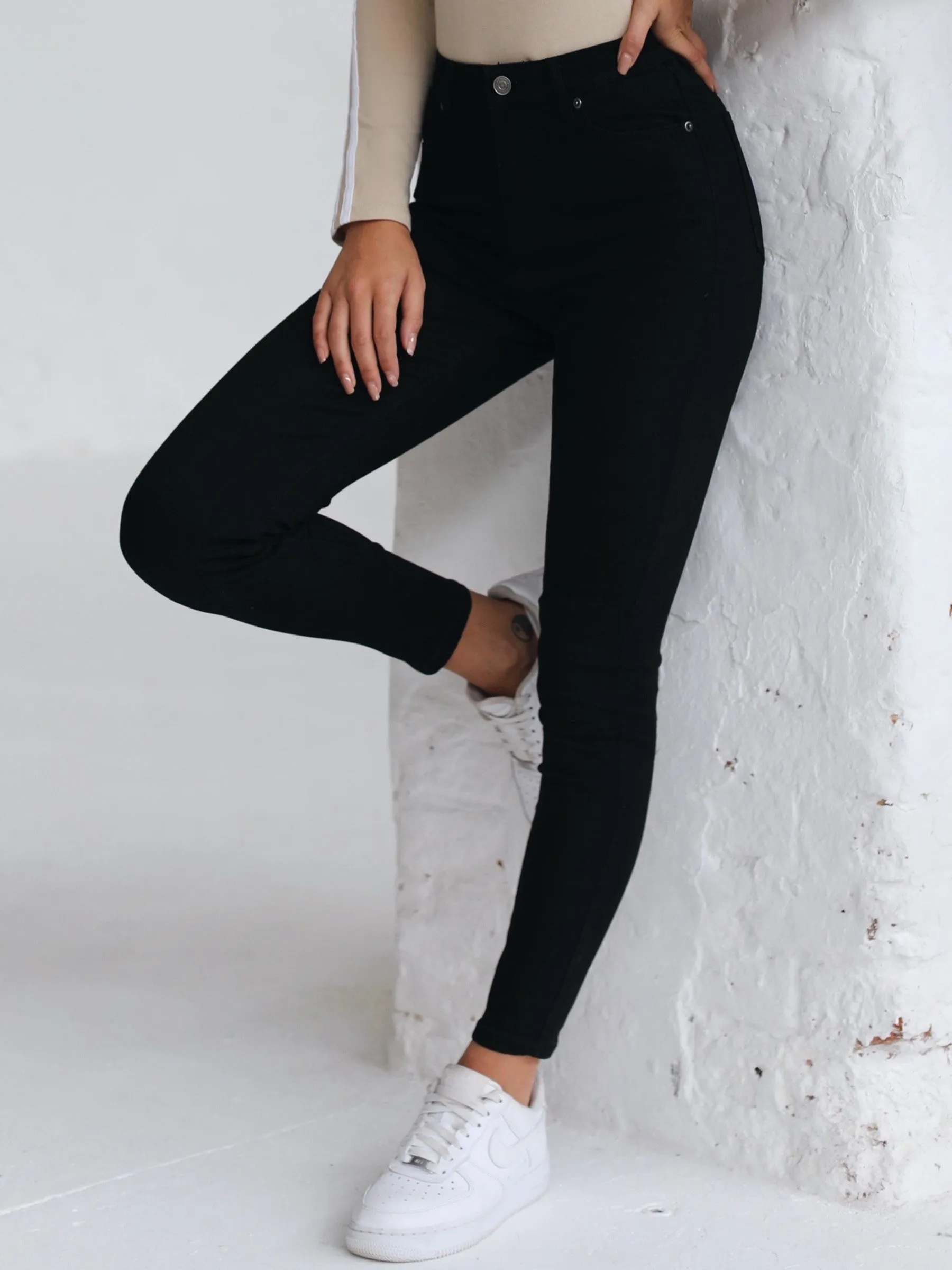 High Waisted Skinny Jeans - Black sold by Blakely product image thumbnail 2