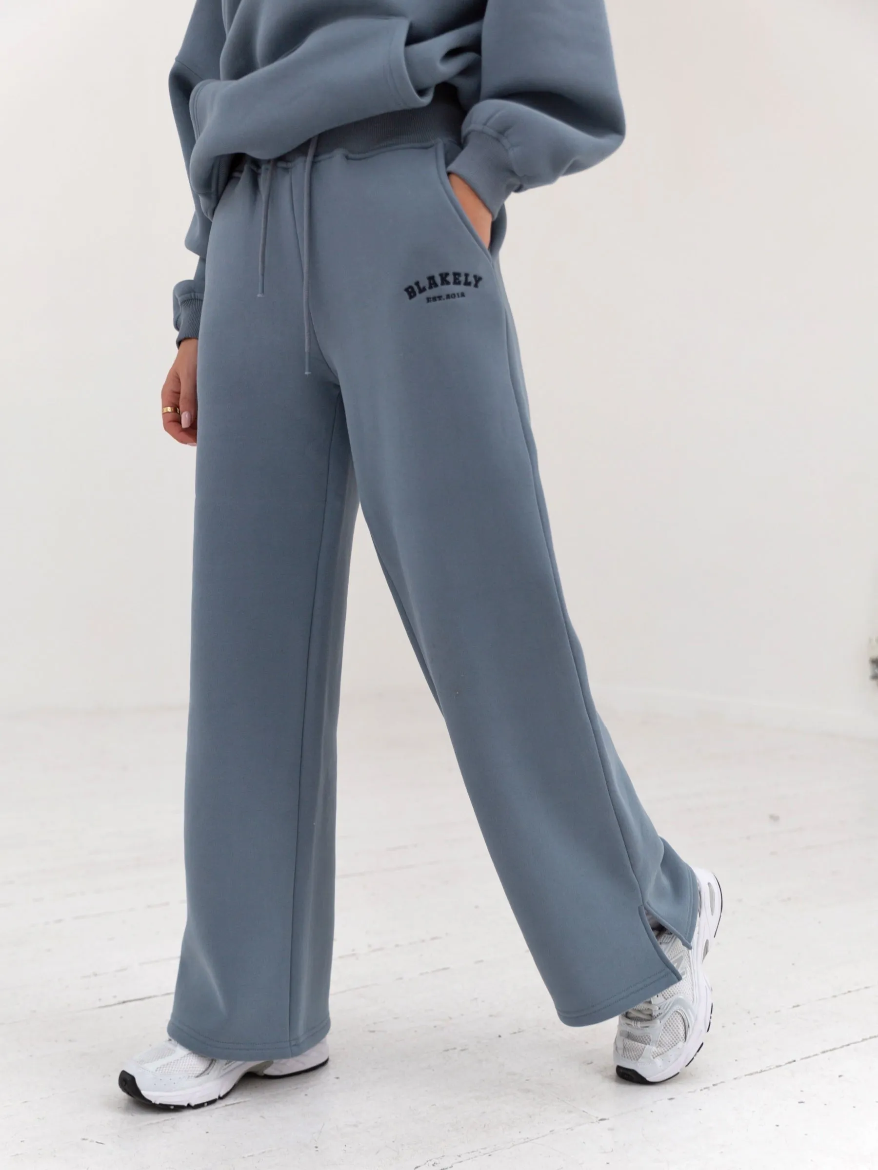 Varsity Wide Leg Sweatpants - Blue sold by Blakely product image thumbnail 4