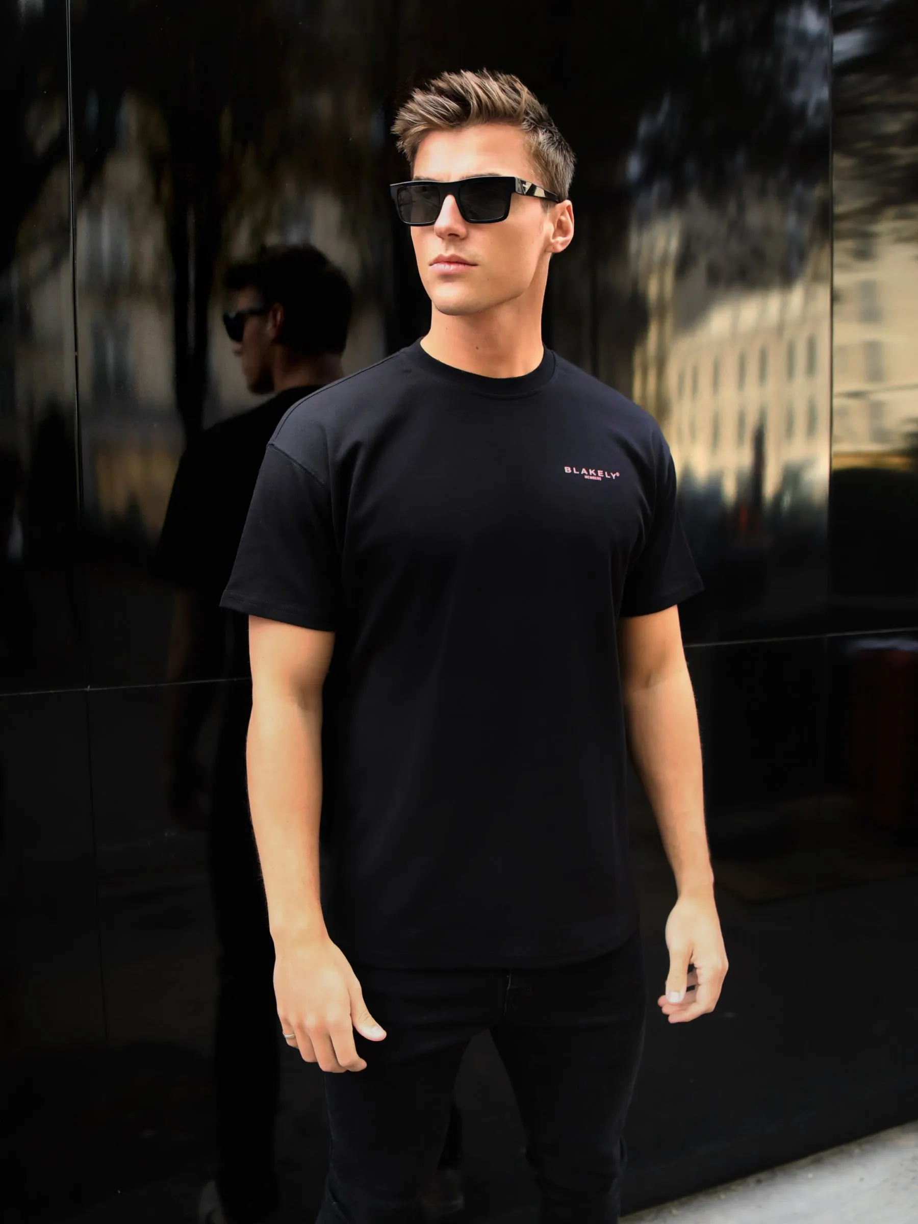 Members Relaxed T-Shirt - Black & Pink sold by Blakely product image thumbnail 3