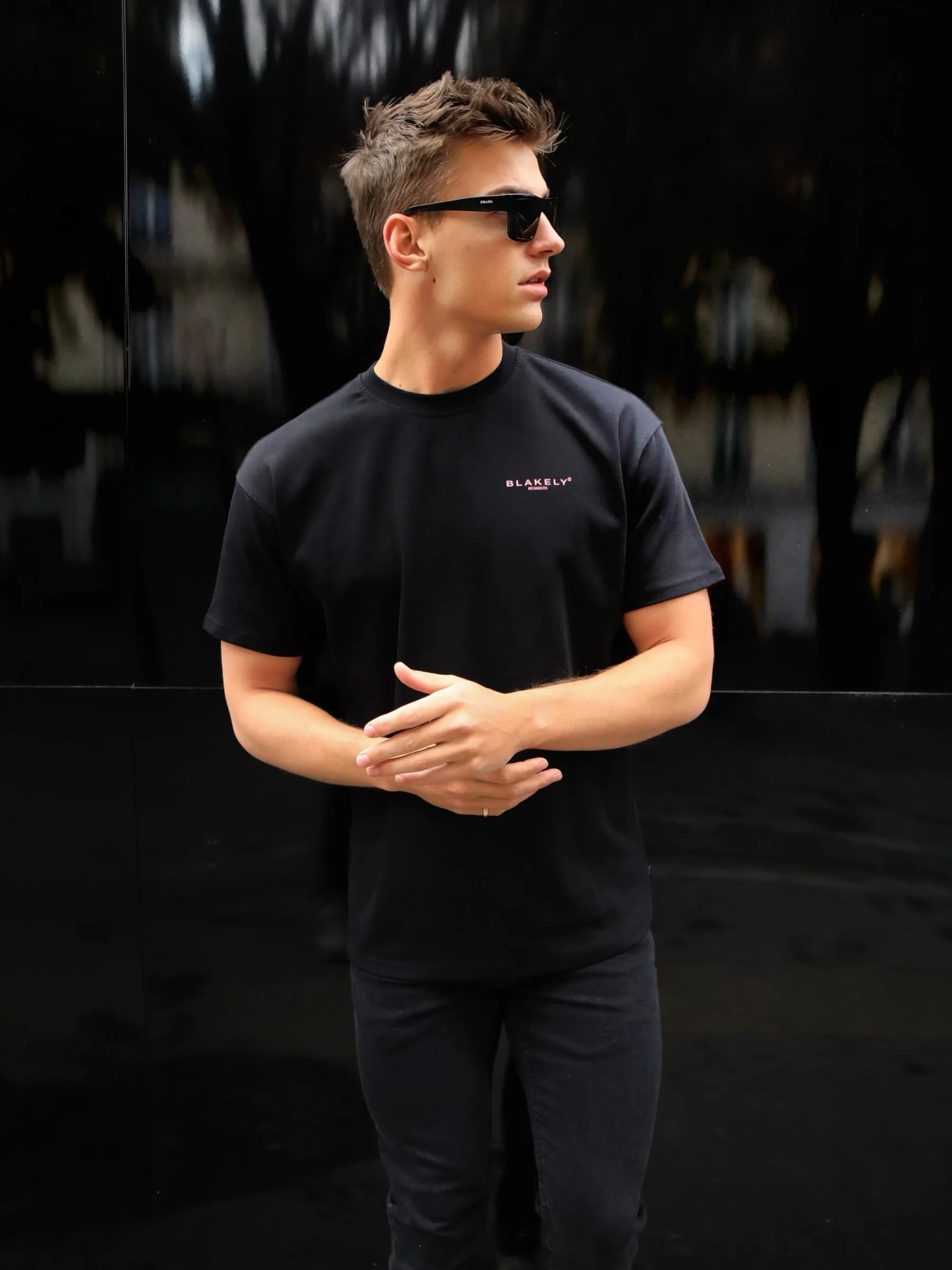 Members Relaxed T-Shirt - Black & Pink sold by Blakely product image thumbnail 5