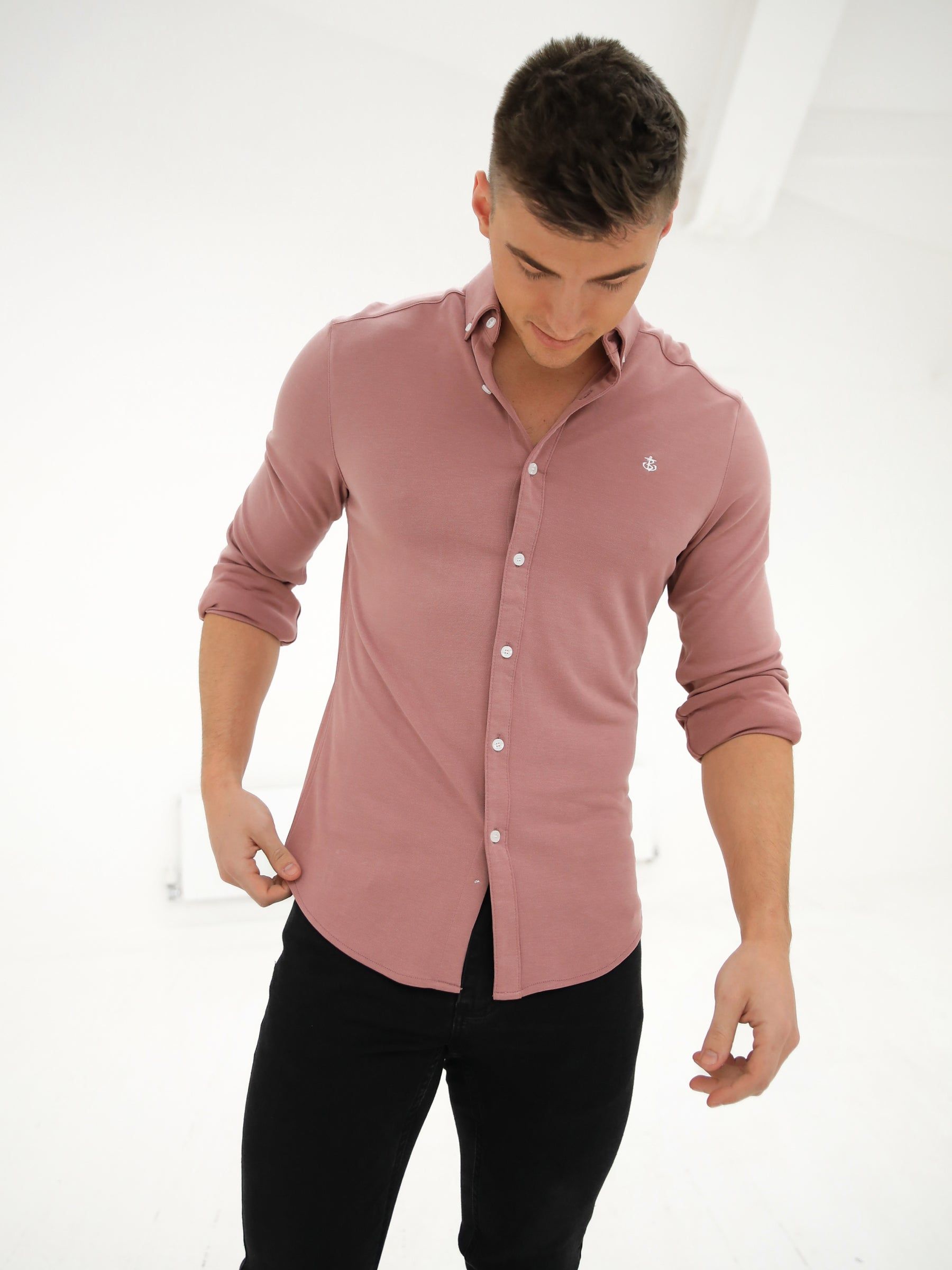 Byron Brushed Soft Shirt - Dusty Pink sold by Blakely product image thumbnail 4