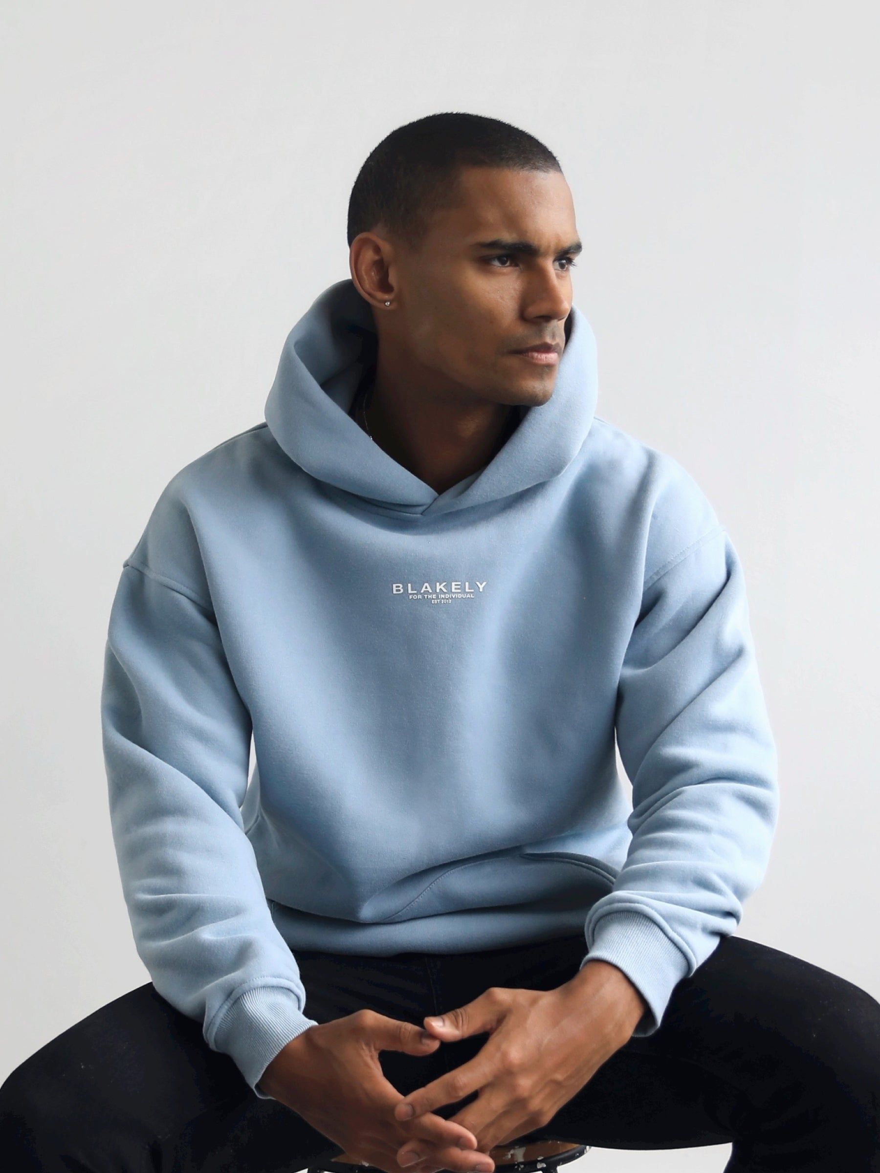 Statement Relaxed Hoodie - Ice Blue sold by Blakely product image thumbnail 2