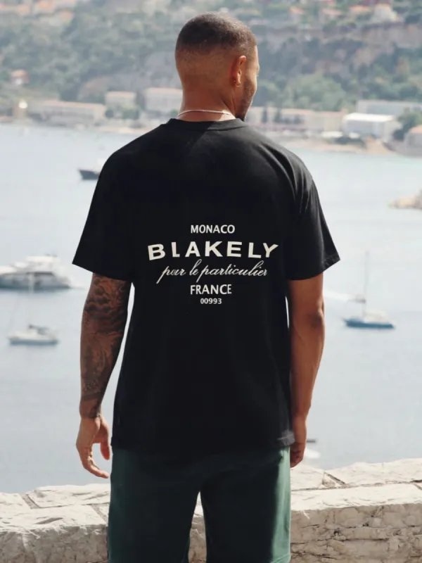 Monaco Relaxed T-Shirt - Black sold by Blakely