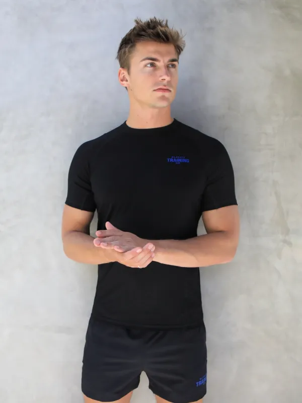 Slim Training T-Shirt - Black & Blue sold by Blakely