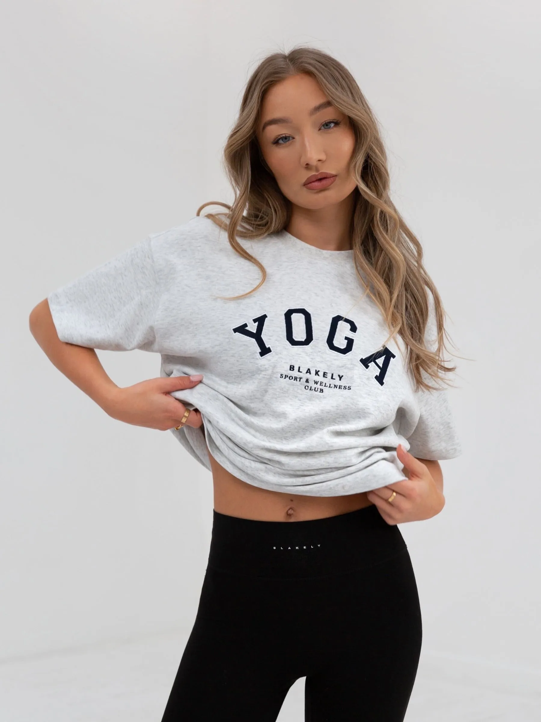 Yoga Oversized T-Shirt - Marl White sold by Blakely