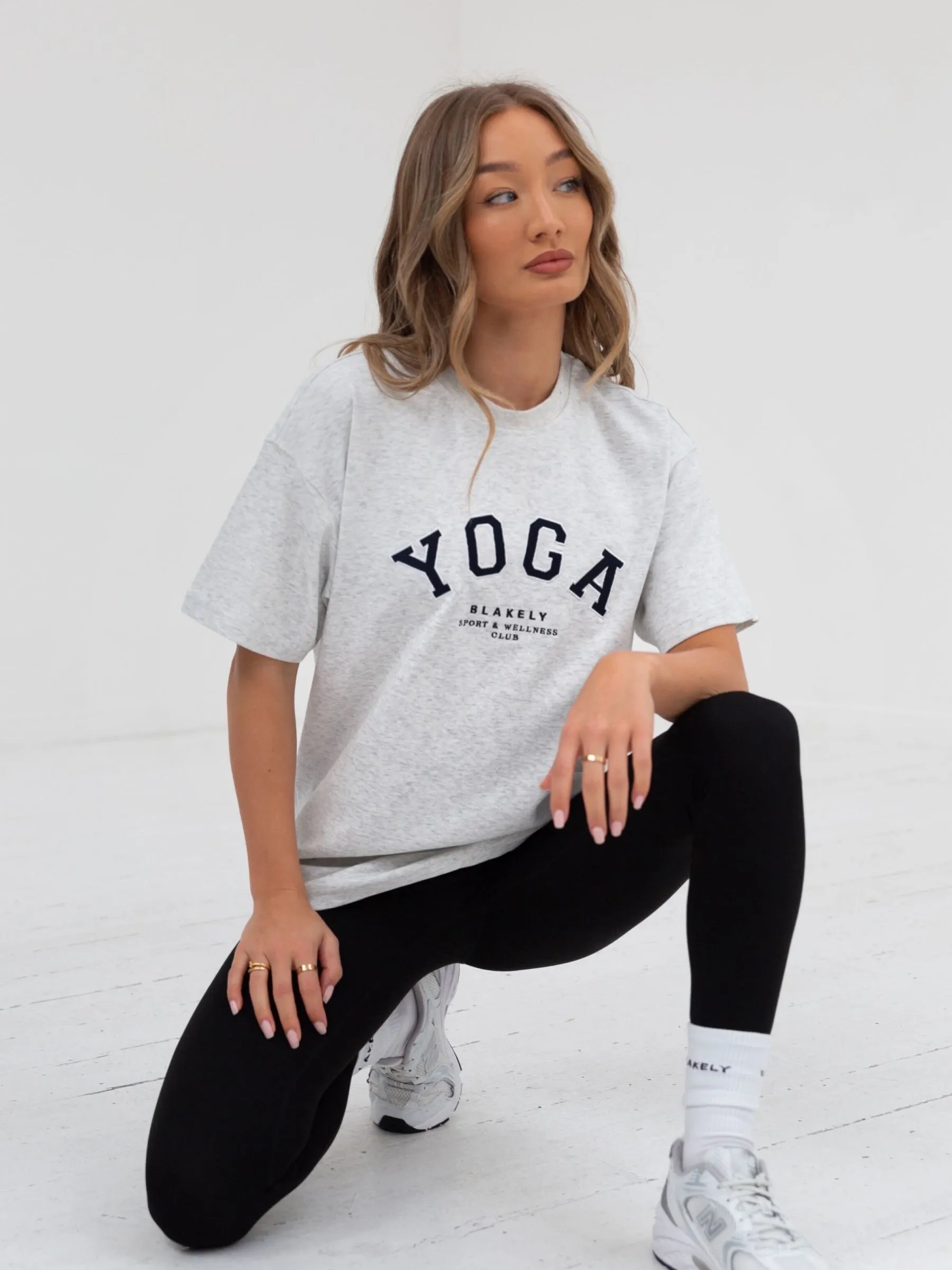 Yoga Oversized T-Shirt - Marl White sold by Blakely product image thumbnail 4