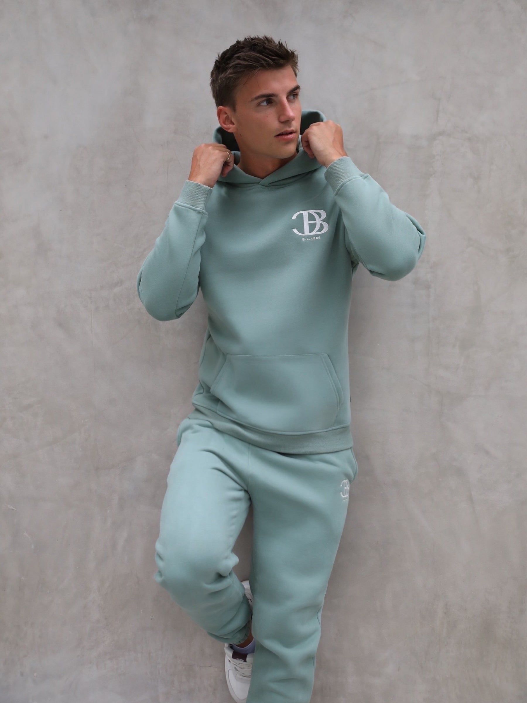 Initial Relaxed Hoodie - Sage Green sold by Blakely