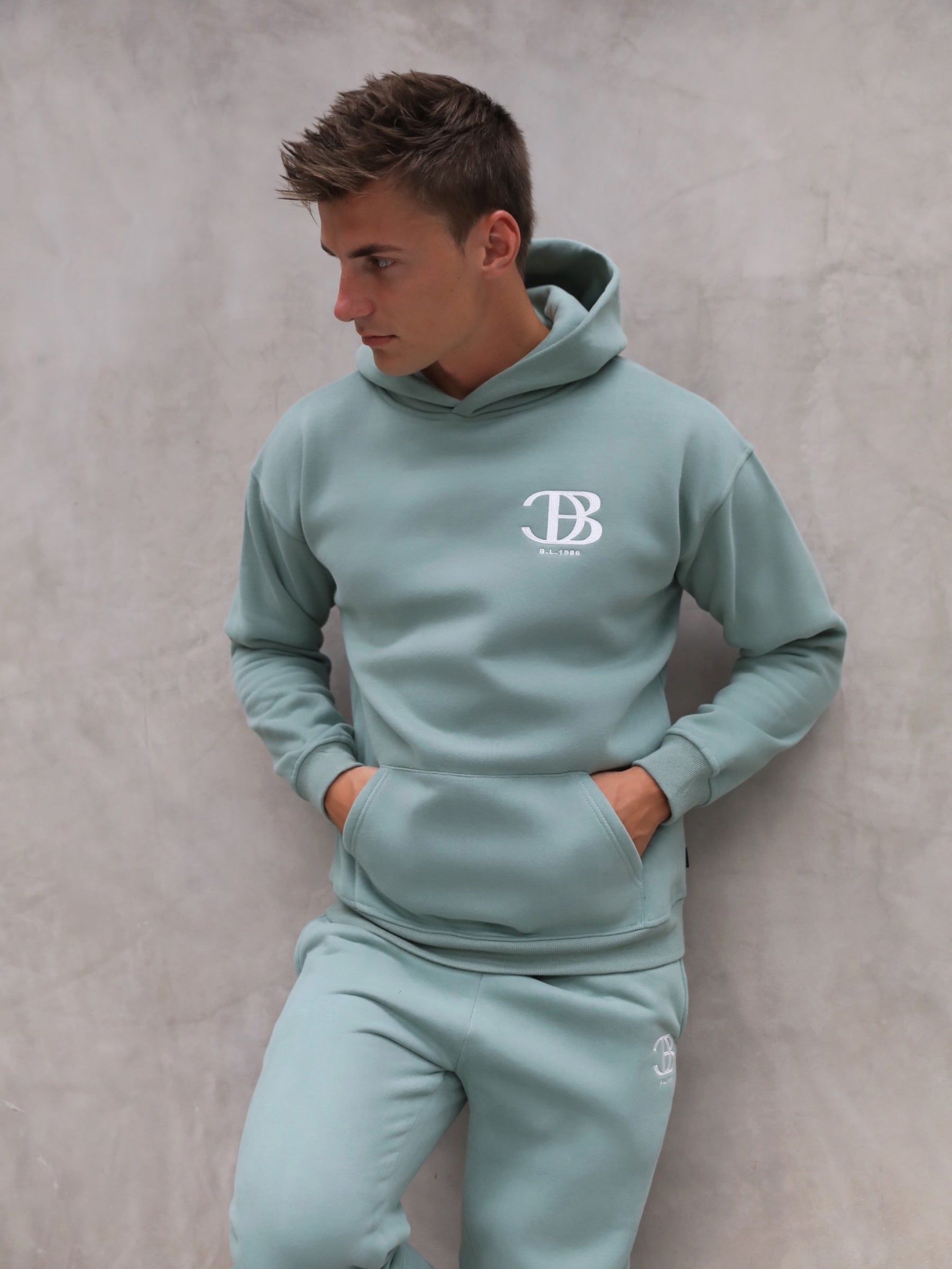 Initial Relaxed Hoodie - Sage Green sold by Blakely product image thumbnail 2