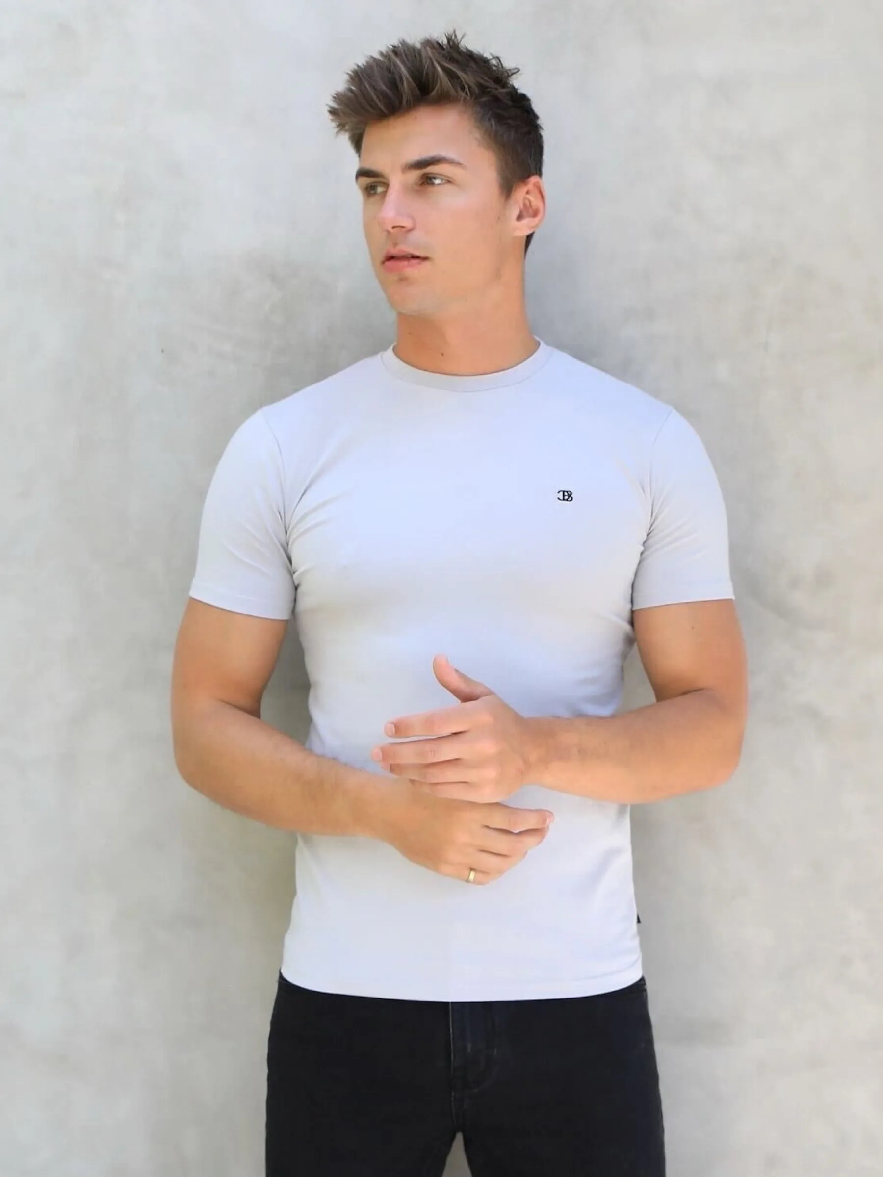 Initial Crew T-Shirt - Stone sold by Blakely