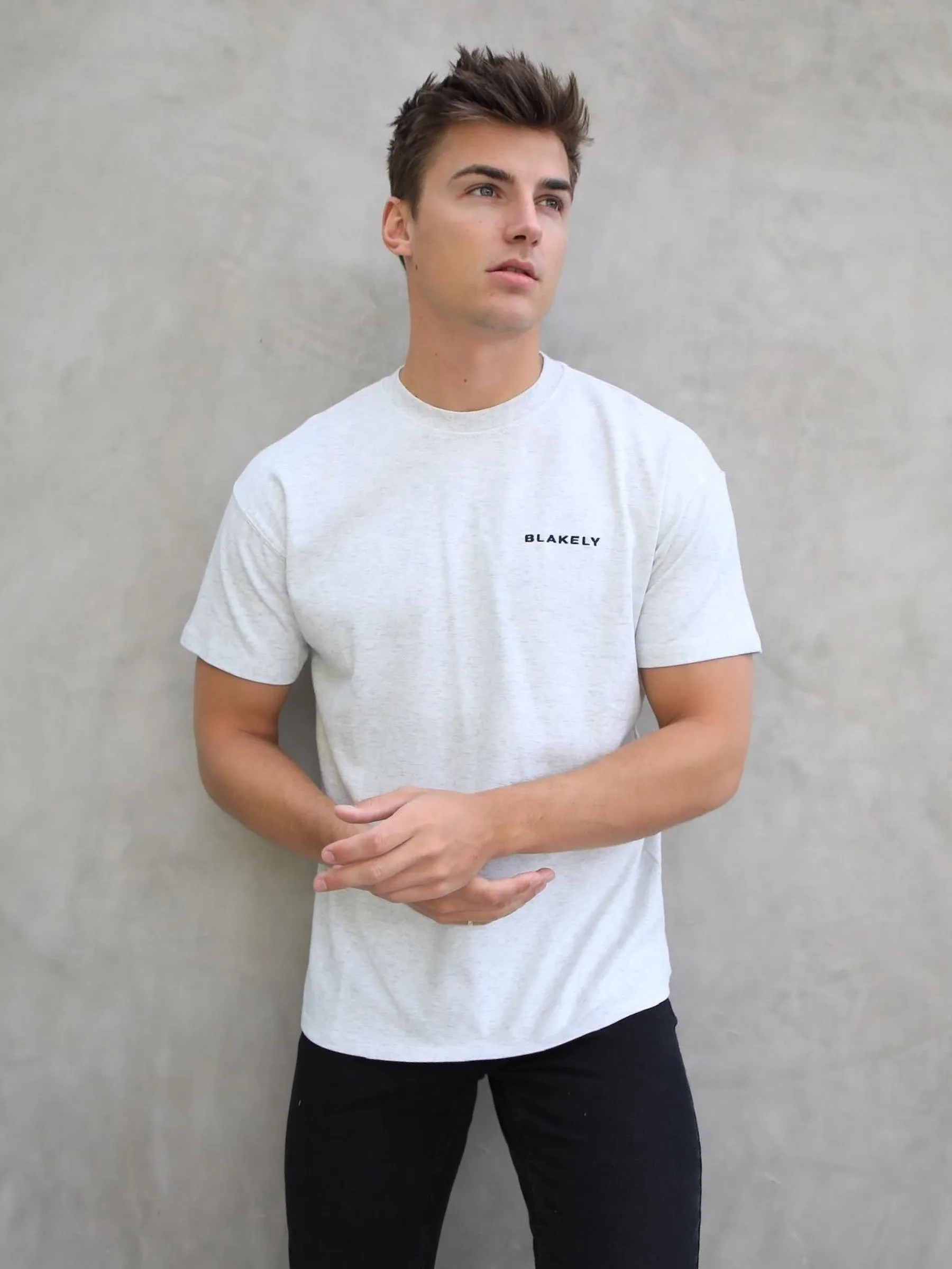 Series Relaxed T-Shirt - Marl White sold by Blakely product image thumbnail 2