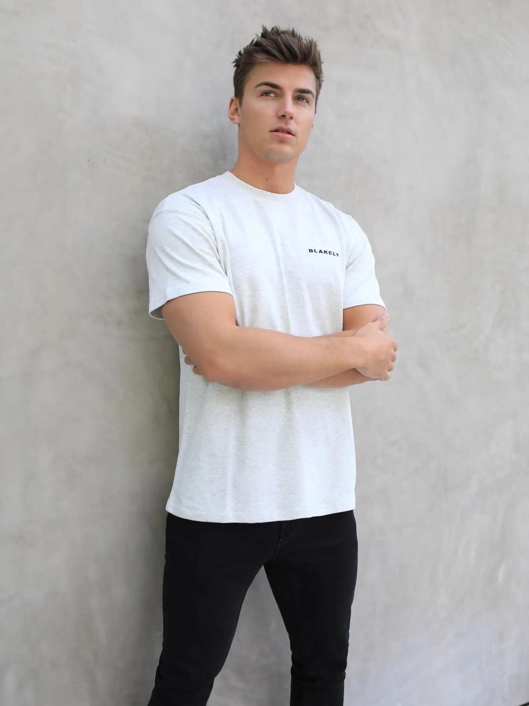 Series Relaxed T-Shirt - Marl White sold by Blakely product image thumbnail 4