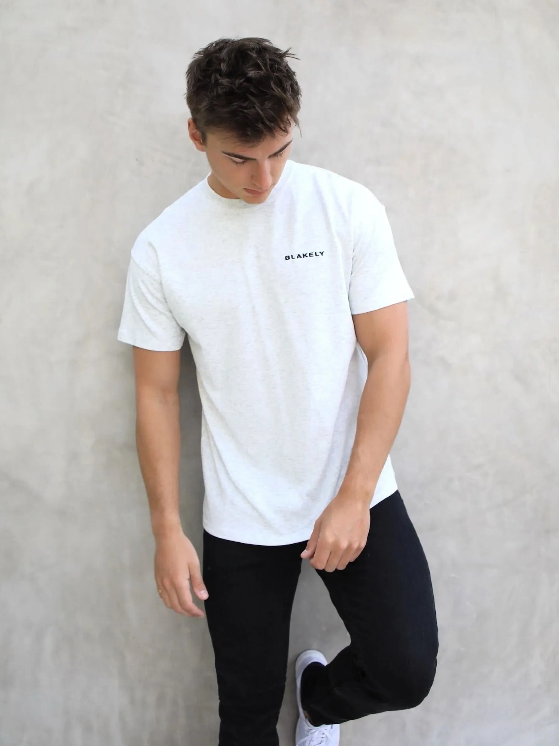 Series Relaxed T-Shirt - Marl White sold by Blakely product image thumbnail 3