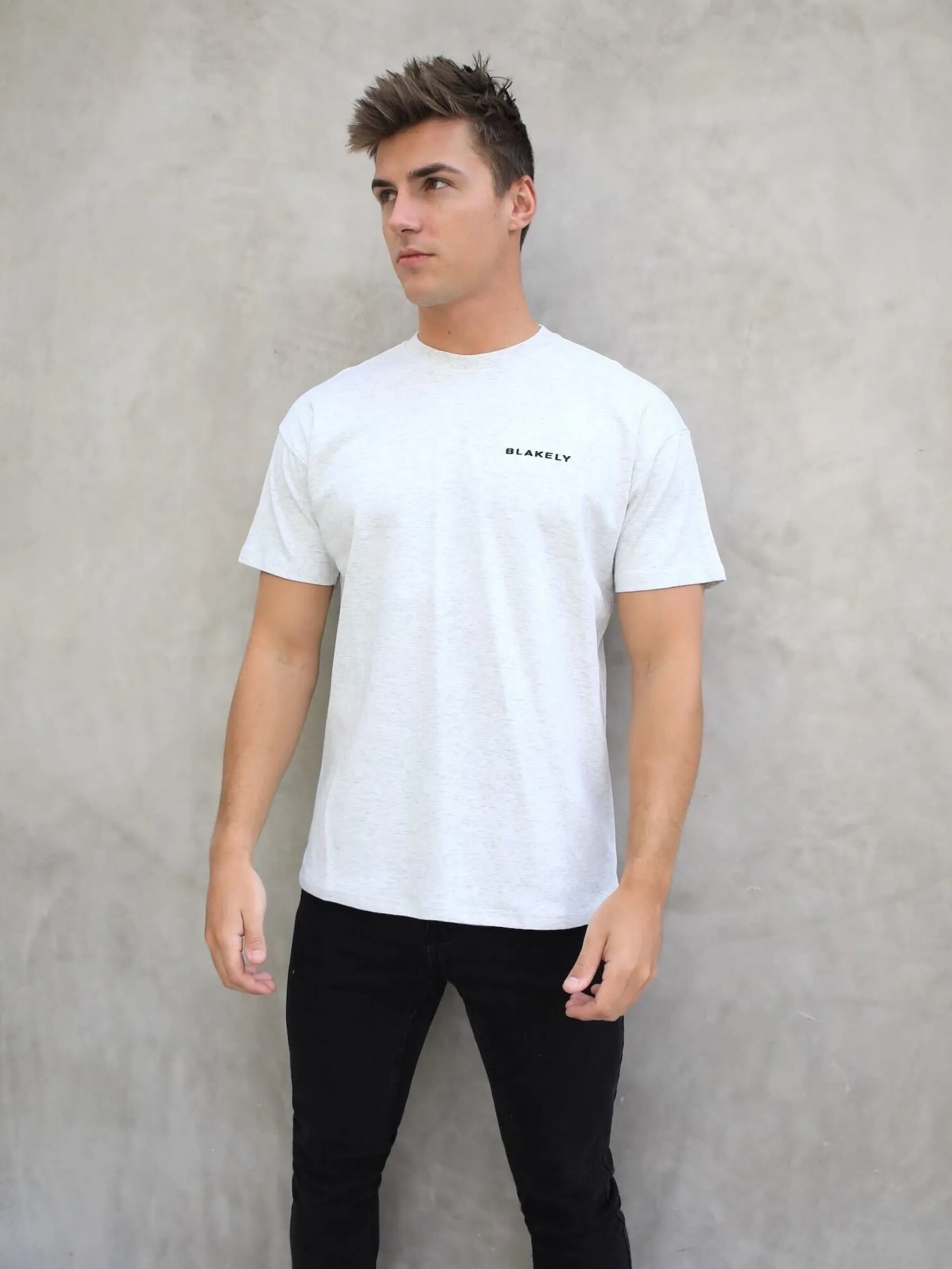 Series Relaxed T-Shirt - Marl White sold by Blakely product image thumbnail 5