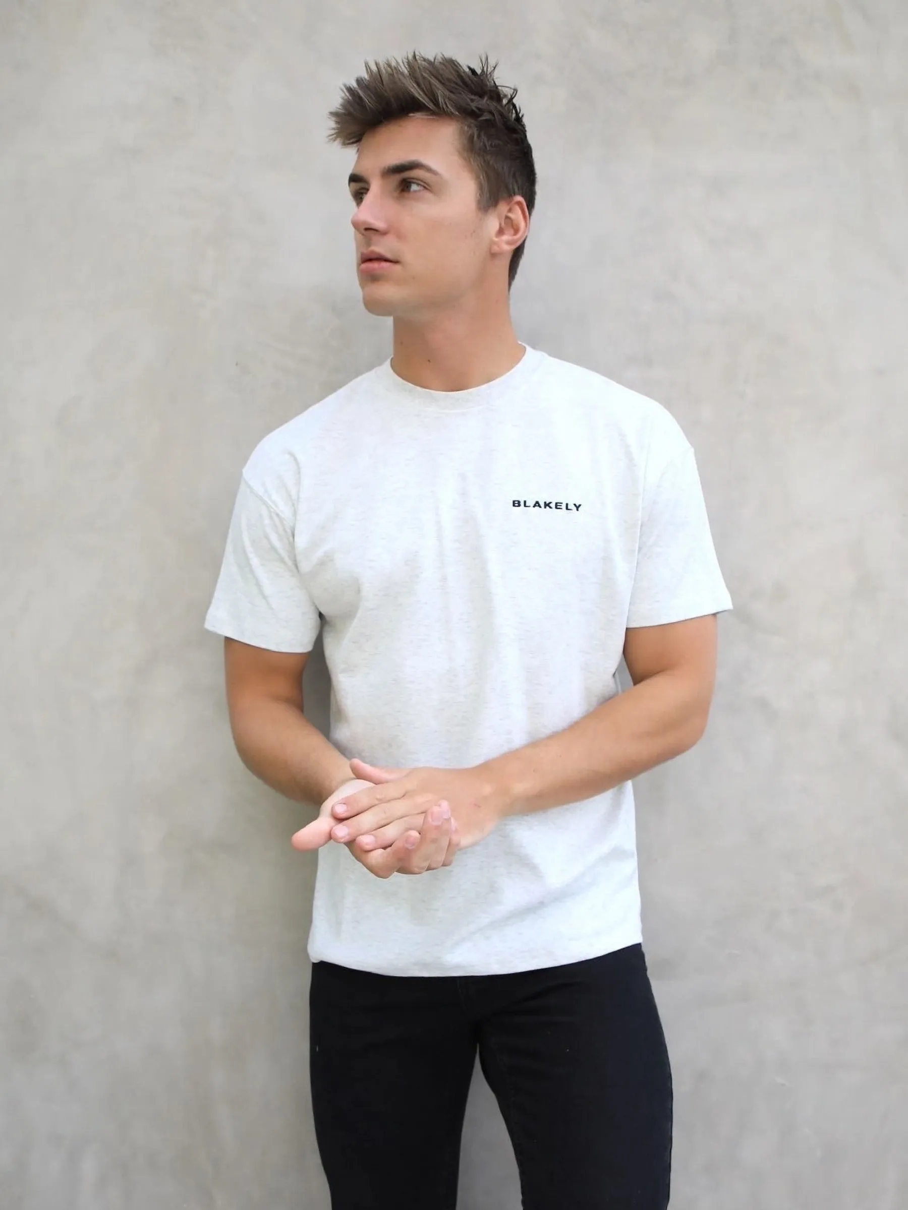 Series Relaxed T-Shirt - Marl White sold by Blakely