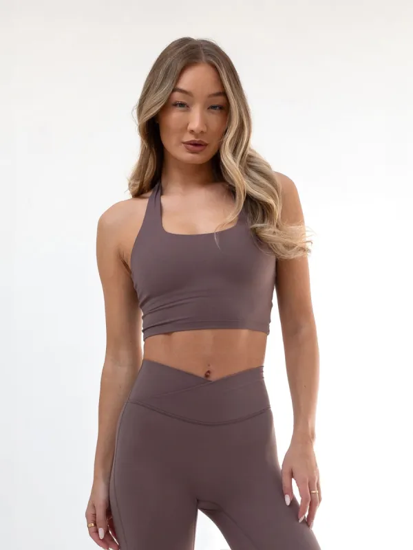 Ultimate Halter Neck Bra - Mauve Brown sold by Blakely
