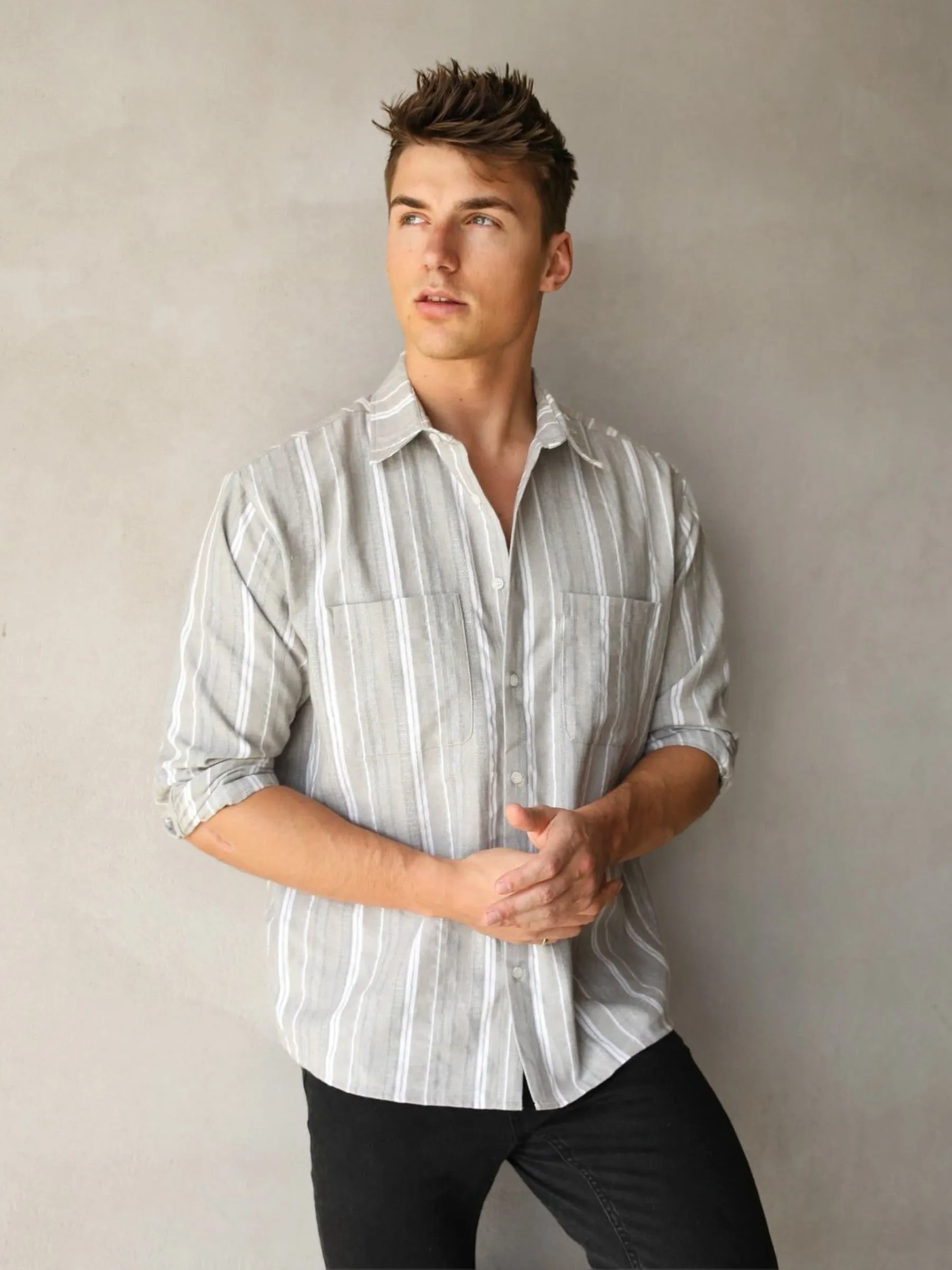 Rialto Stripe Shirt - Grey sold by Blakely product image thumbnail 2