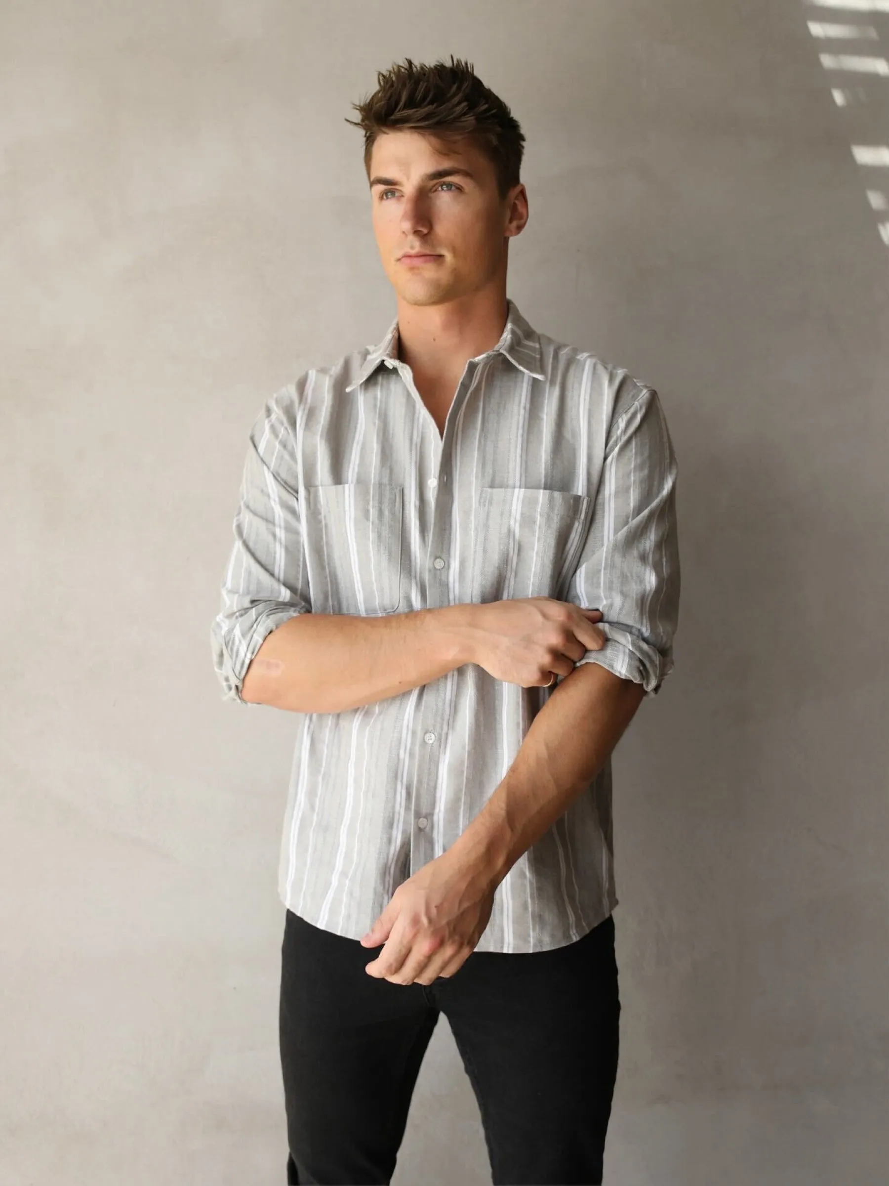 Rialto Stripe Shirt - Grey sold by Blakely product image thumbnail 4