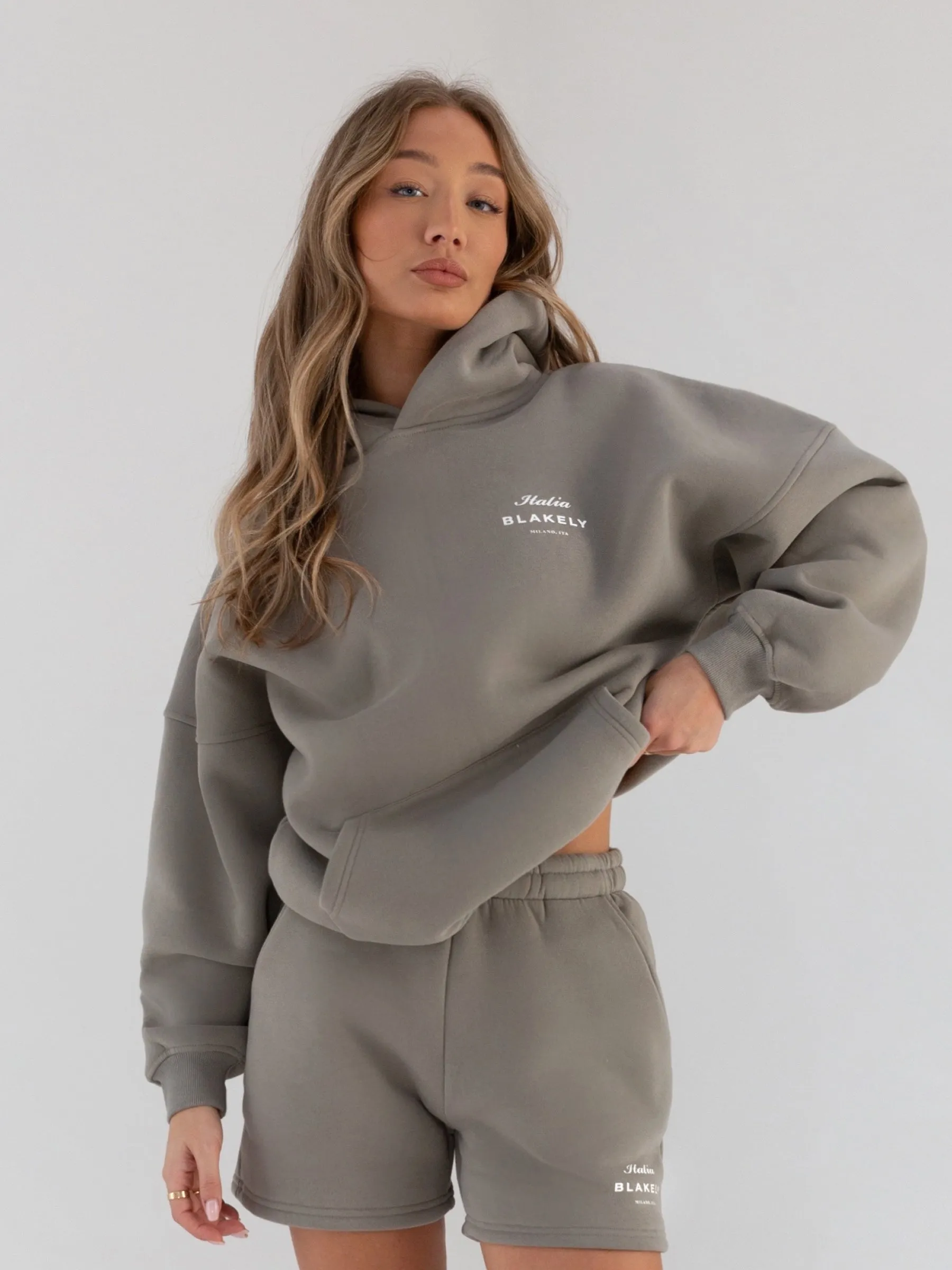 Italia Oversized Hoodie - Stone Grey sold by Blakely product image thumbnail 2