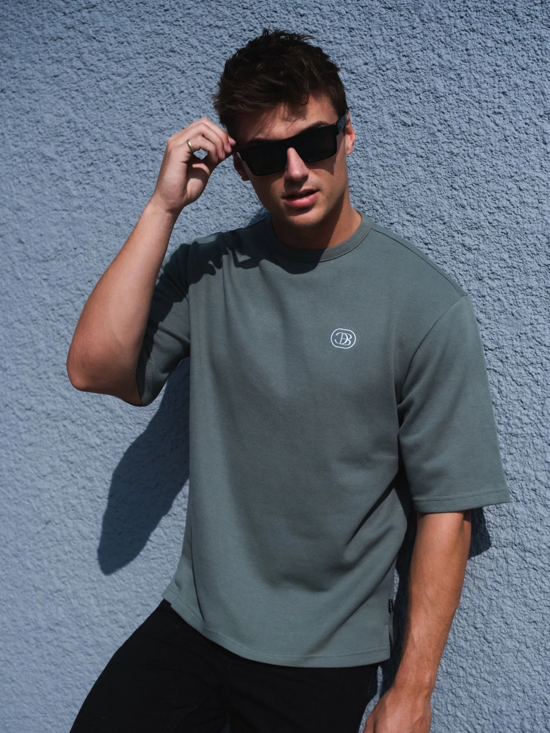 Icon Oversized T-Shirt - Khaki Green sold by Blakely