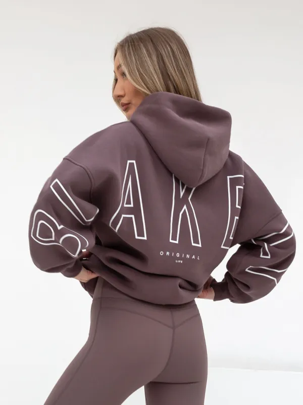 Outline Isabel Oversized Hoodie - Mauve Brown sold by Blakely