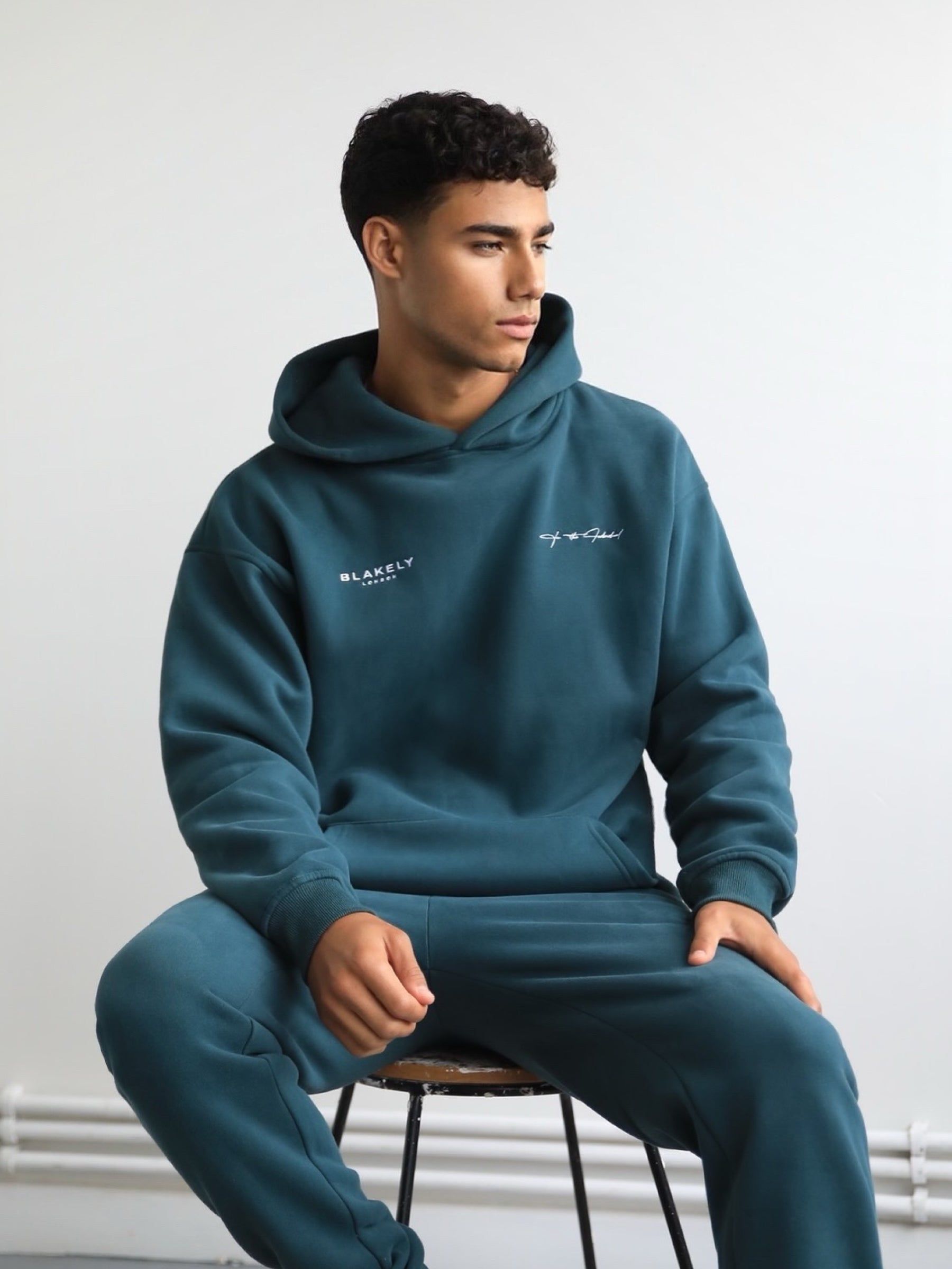 Signature Relaxed Hoodie - Teal Green sold by Blakely product image thumbnail 2