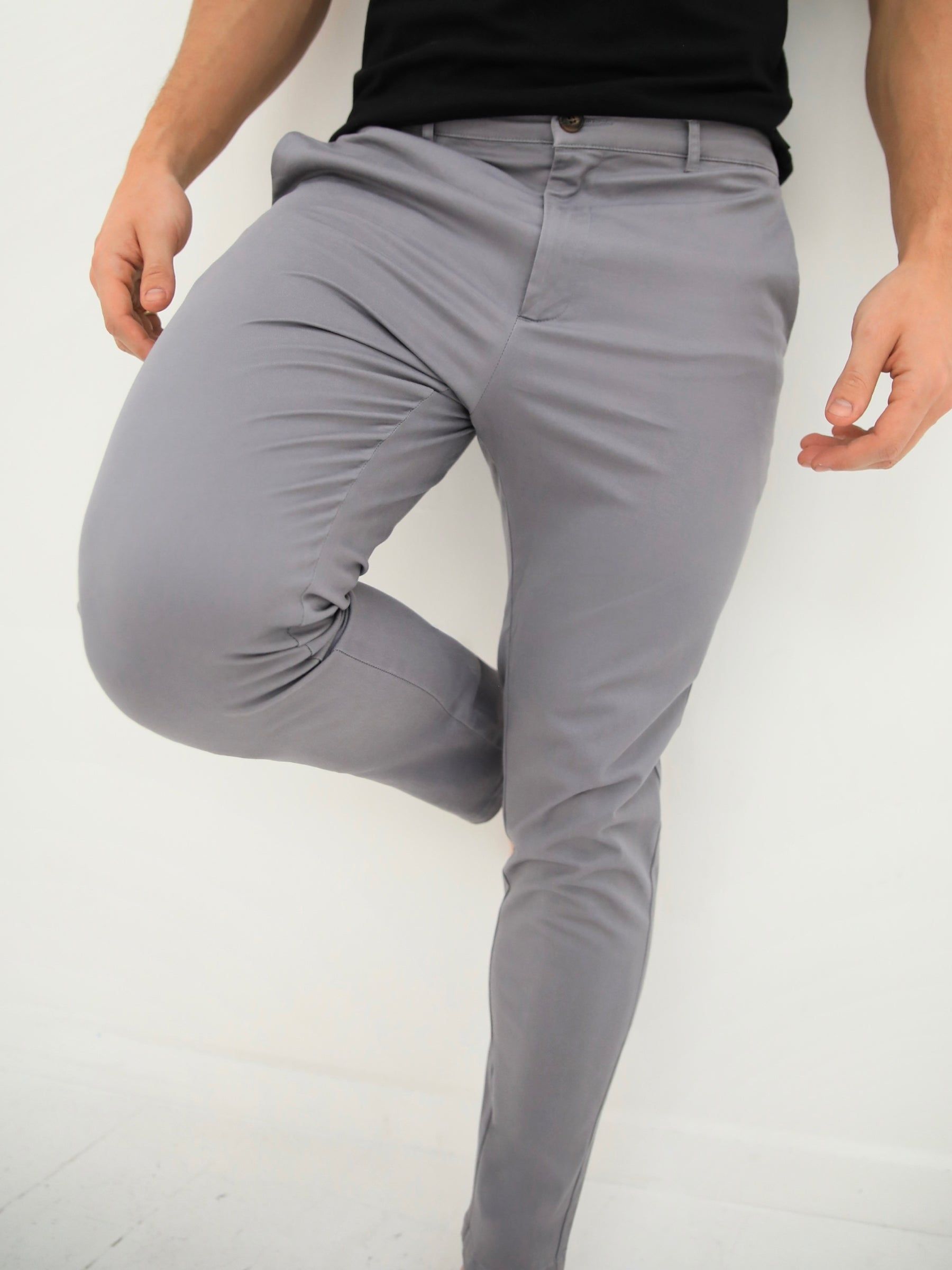 Kingsley Slim Fit Tailored Chinos - Slate Grey sold by Blakely product image thumbnail 3