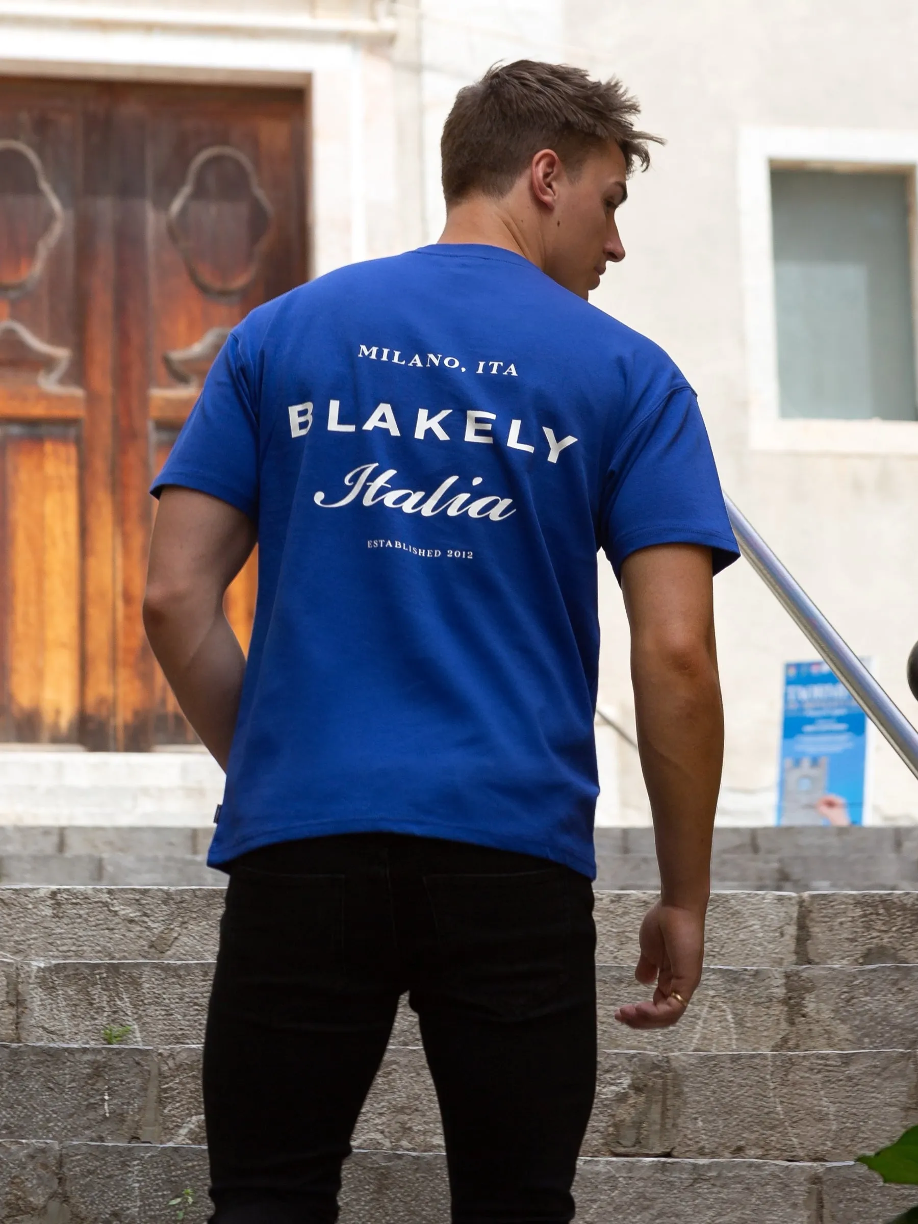 Italia Relaxed T-Shirt - Cobalt Blue sold by Blakely product image thumbnail 4