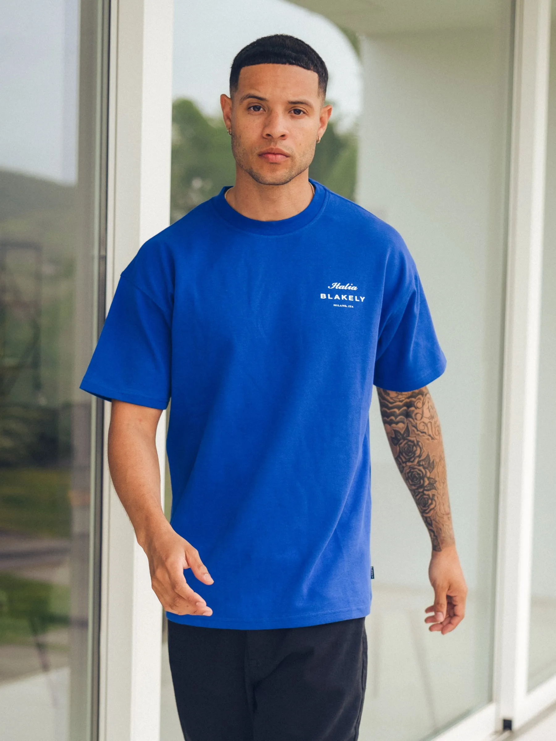Italia Relaxed T-Shirt - Cobalt Blue sold by Blakely product image thumbnail 2
