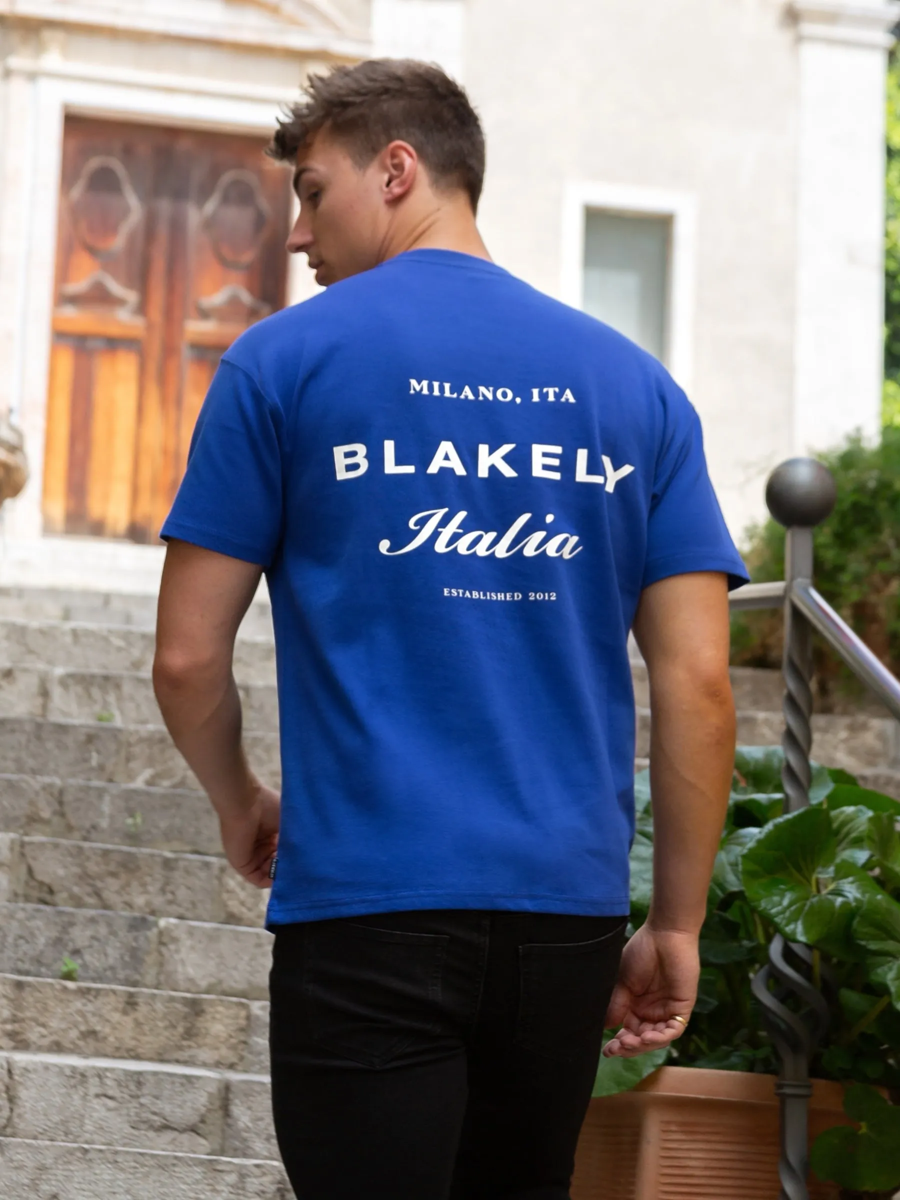 Italia Relaxed T-Shirt - Cobalt Blue sold by Blakely