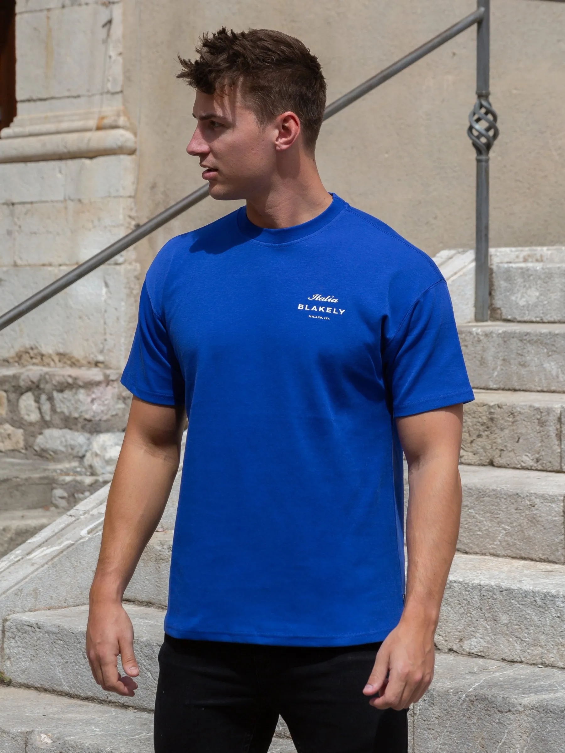 Italia Relaxed T-Shirt - Cobalt Blue sold by Blakely product image thumbnail 5