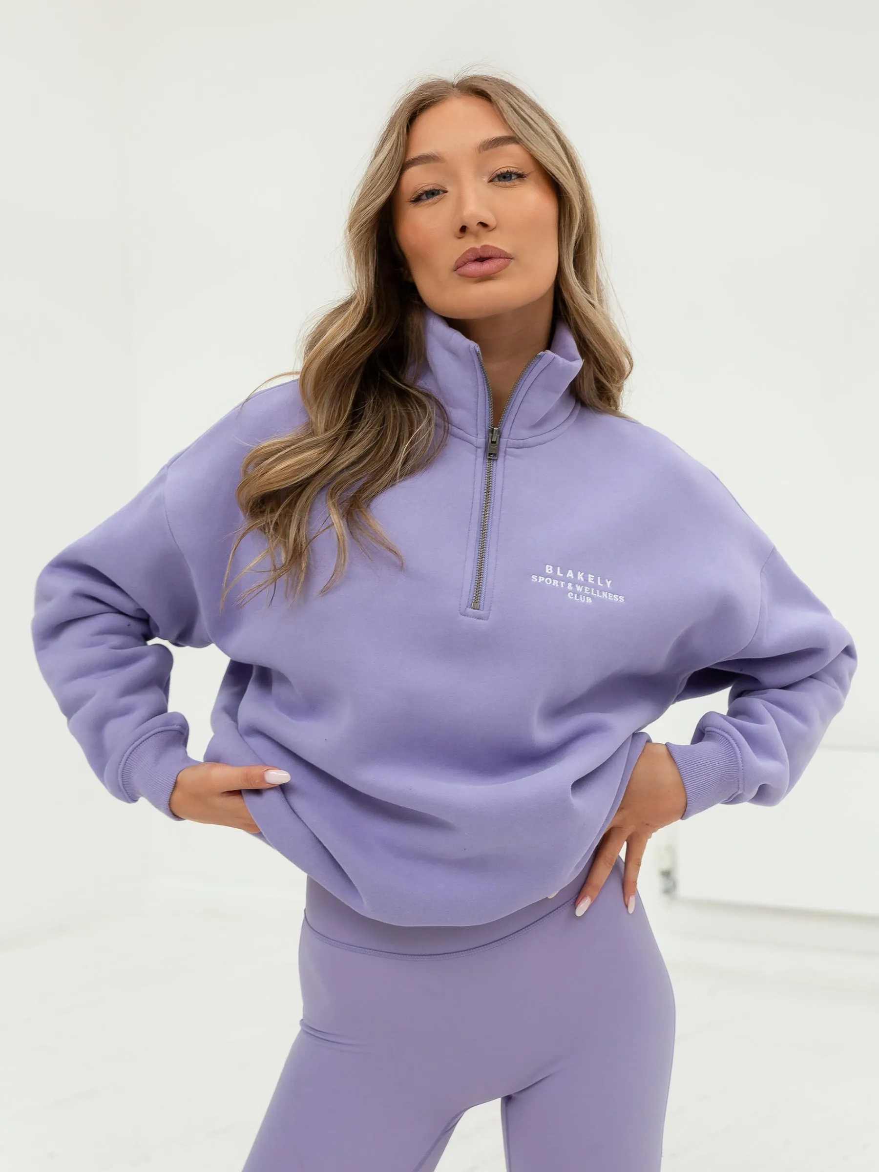 Ultimate 1/4 Zip Jumper - Lilac sold by Blakely