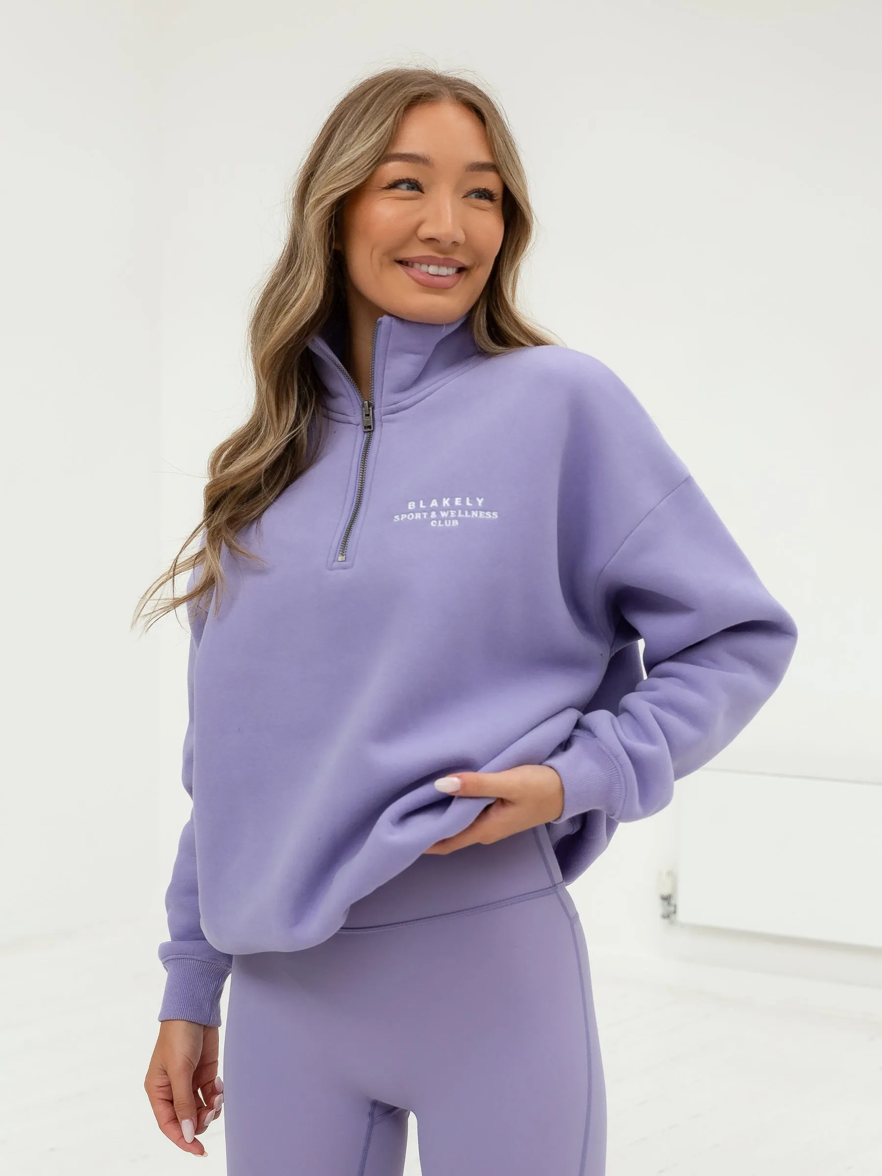 Ultimate 1/4 Zip Jumper - Lilac sold by Blakely product image thumbnail 3