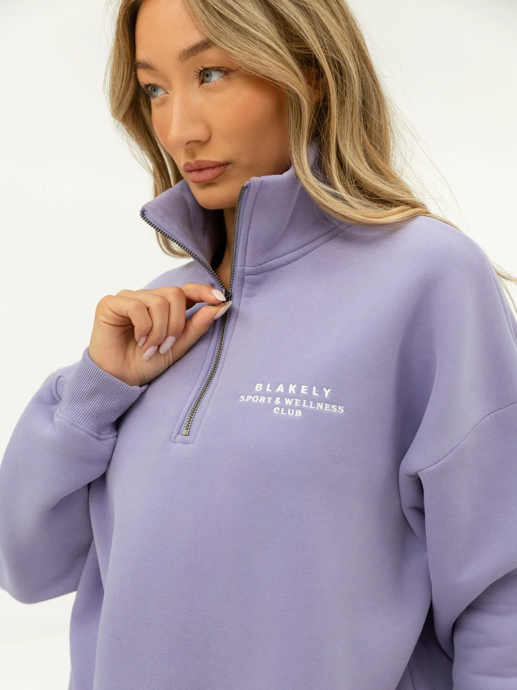 Ultimate 1/4 Zip Jumper - Lilac sold by Blakely product image thumbnail 5