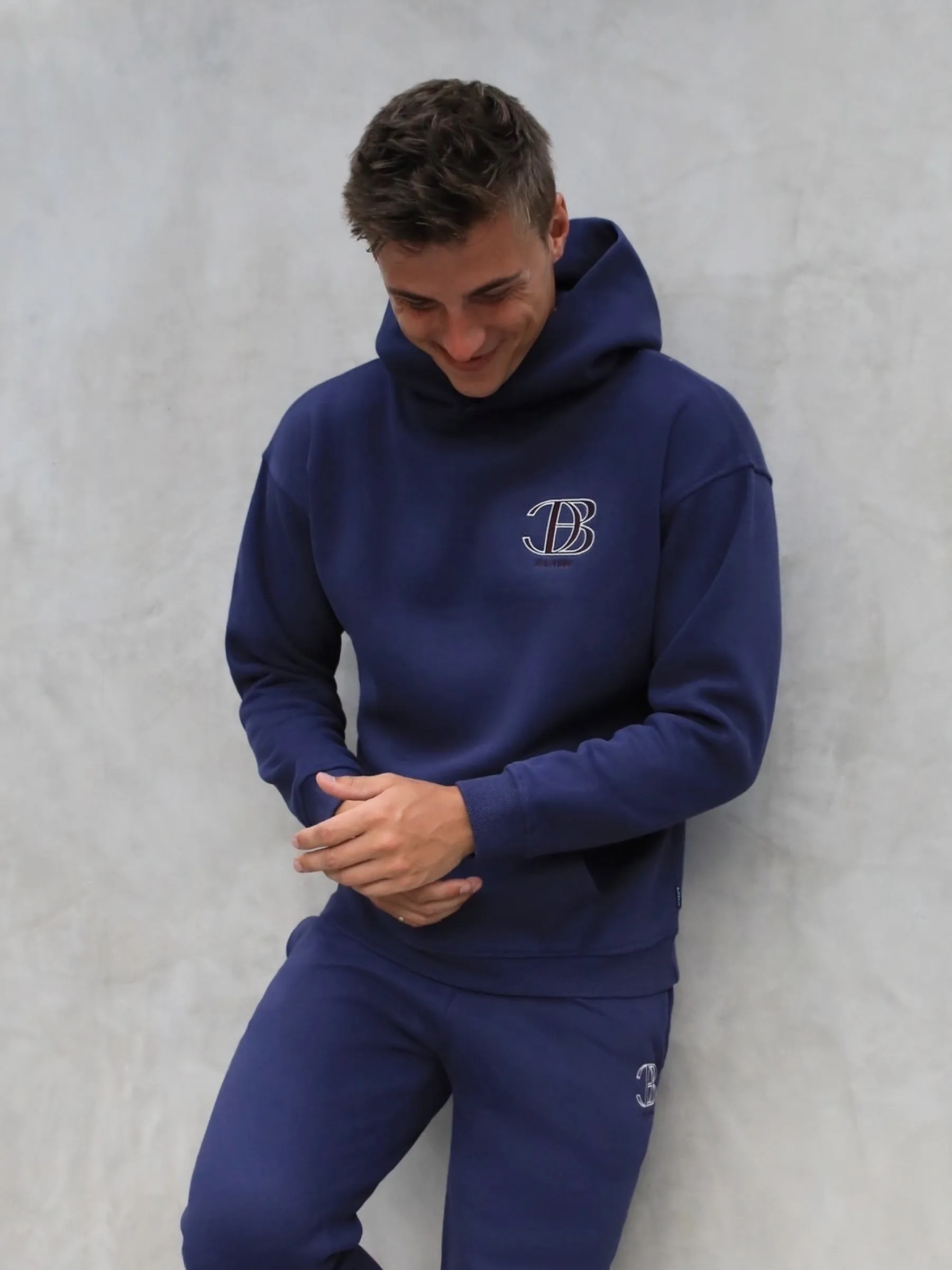 Initial Relaxed Hoodie - Dark Navy sold by Blakely product image thumbnail 4