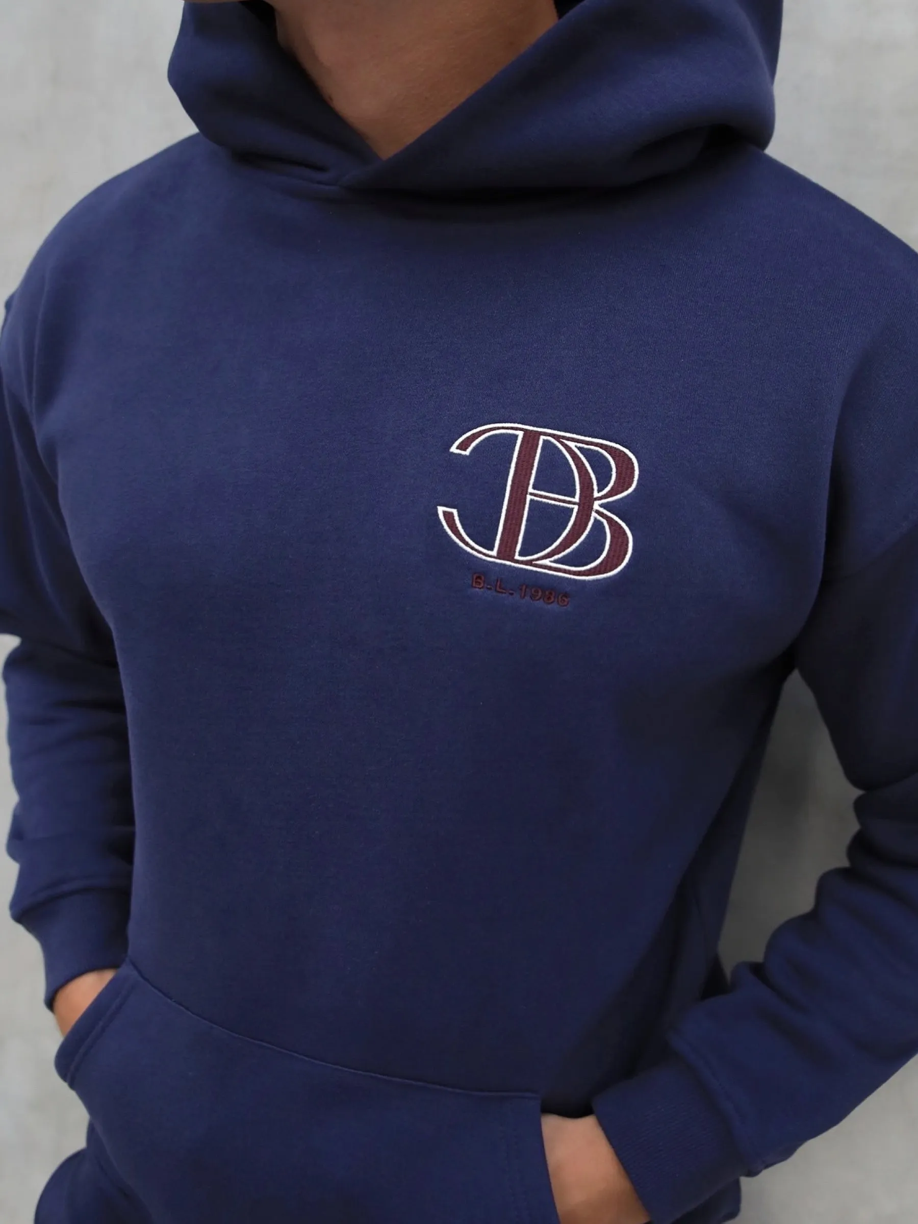 Initial Relaxed Hoodie - Dark Navy sold by Blakely product image thumbnail 5
