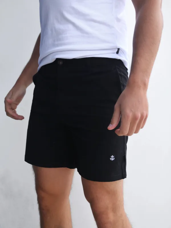 Stretch Chino Shorts - Black sold by Blakely