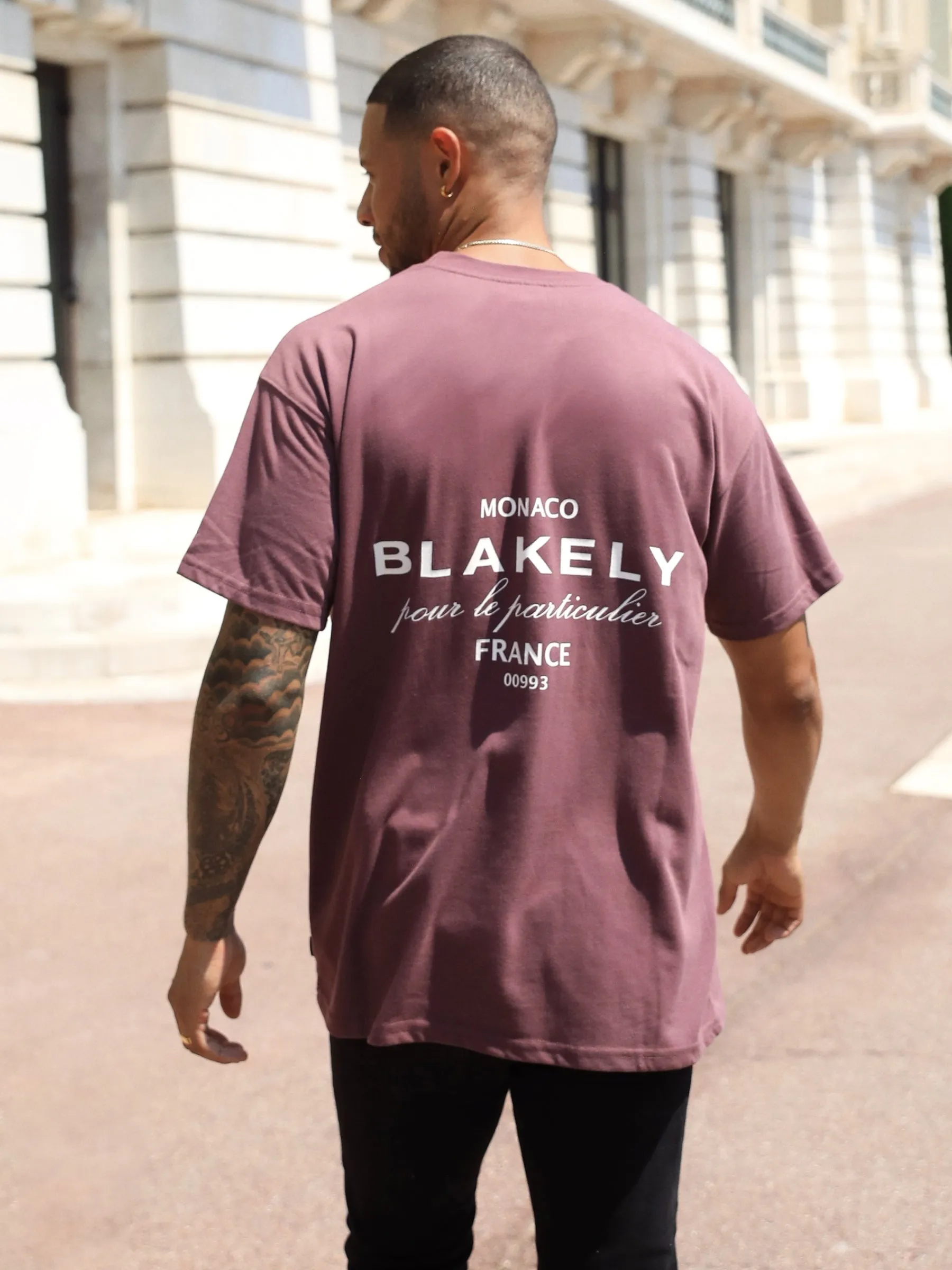 Monaco Relaxed T-Shirt - Burgundy sold by Blakely product image thumbnail 3